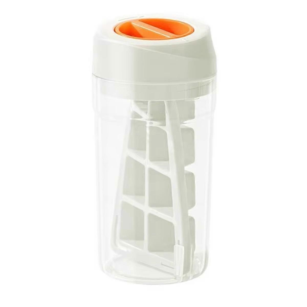 Ice Block Tray with 8 Compartments, Portable Ice Molds White