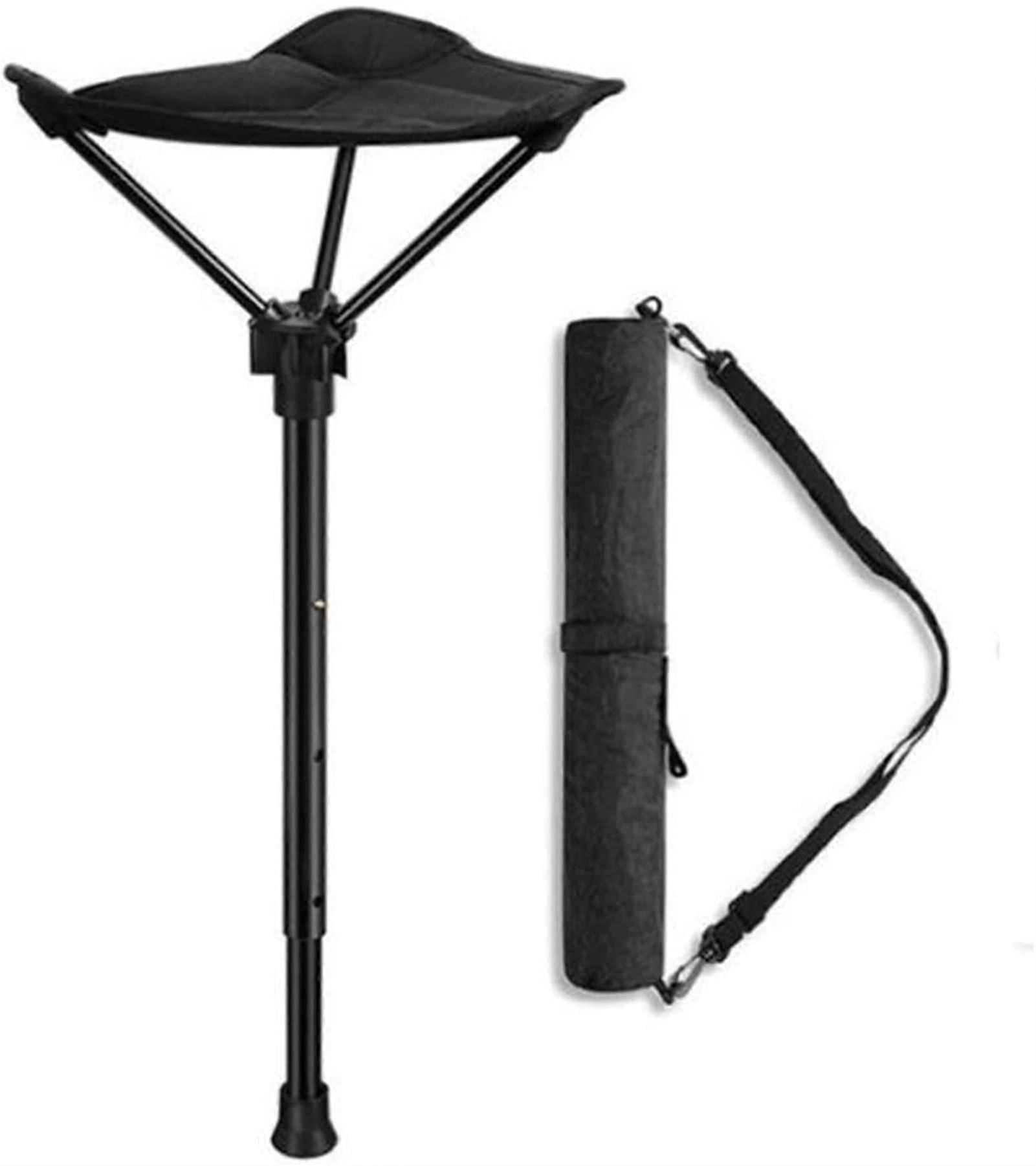Foldable Camping Stool Retractable Hiking Chair One Leg Adjustable Three Gear Height Adjustable Size A