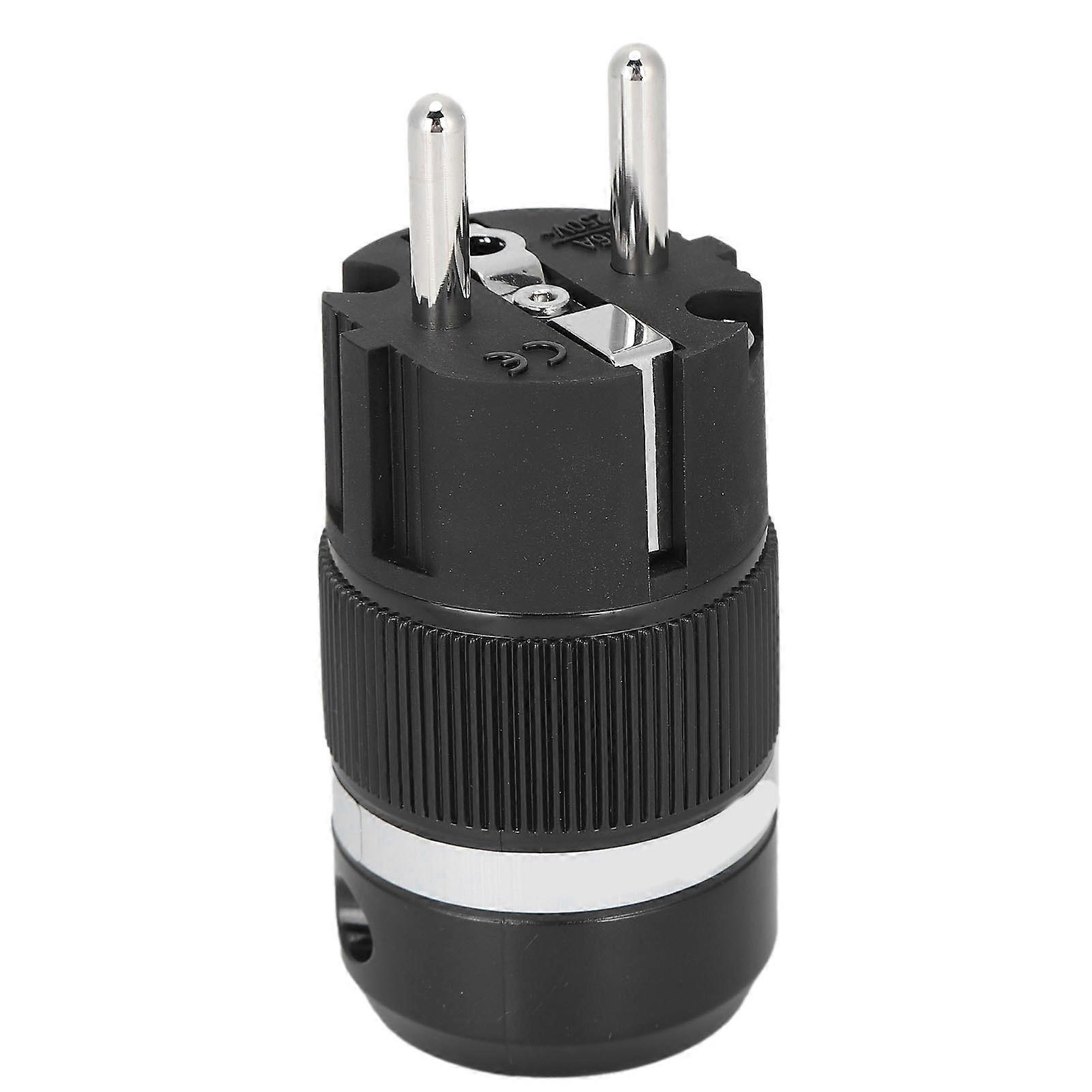 E100R Pure Copper Rhodium AC Power Plug IEC Connector 4.5mm²