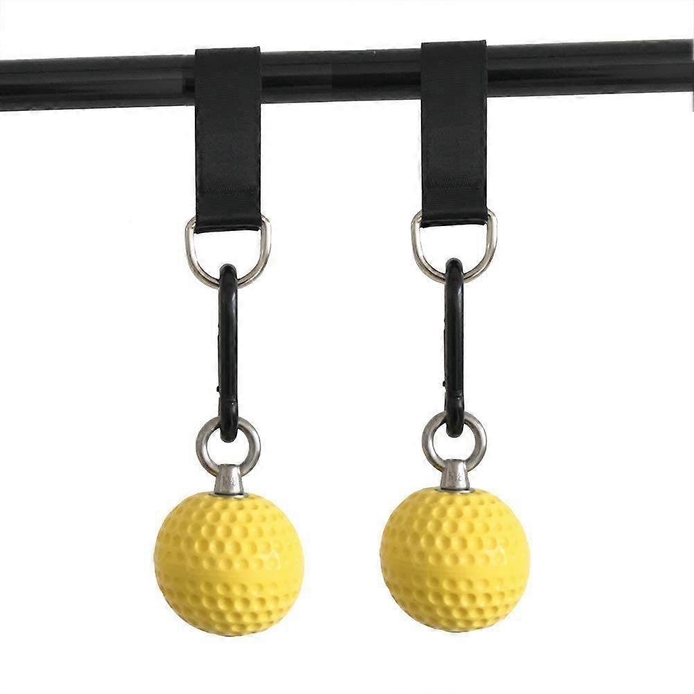 2Pcs 72mm Pull Up Balls Main Finger Force Trainer Grip (Jaune)