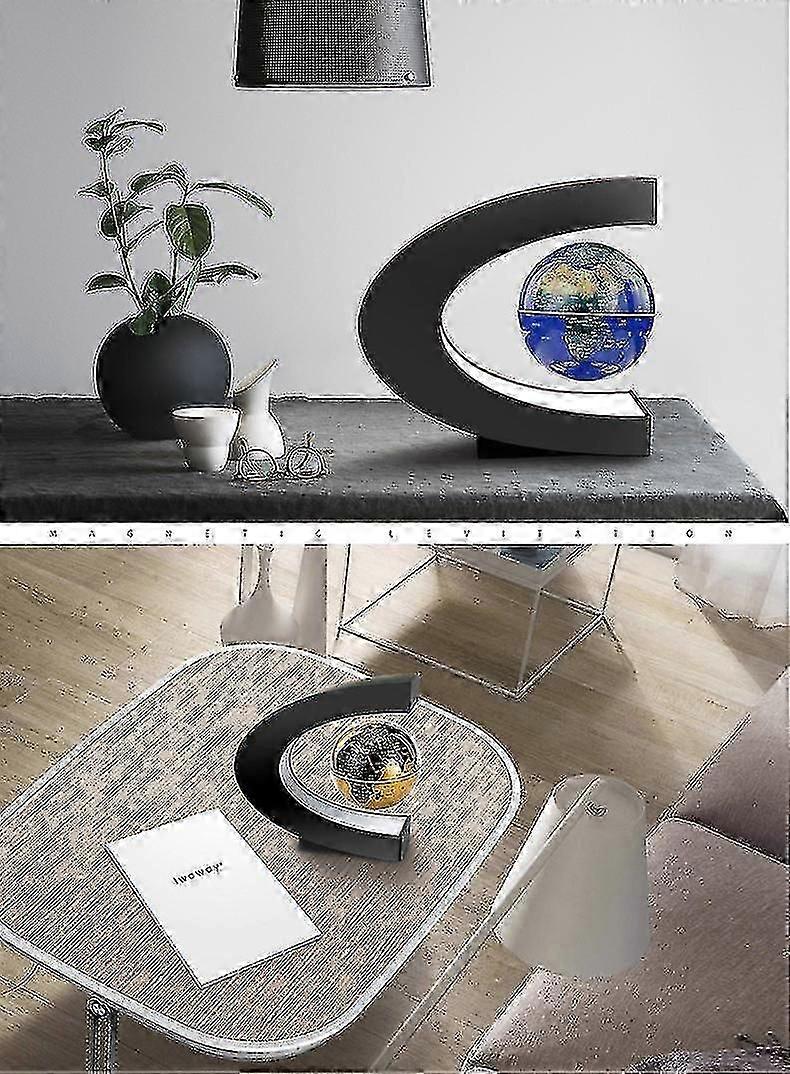 Floating Globe With Led Light C Shape Magnetic Floating Globe World Map Decoration TY