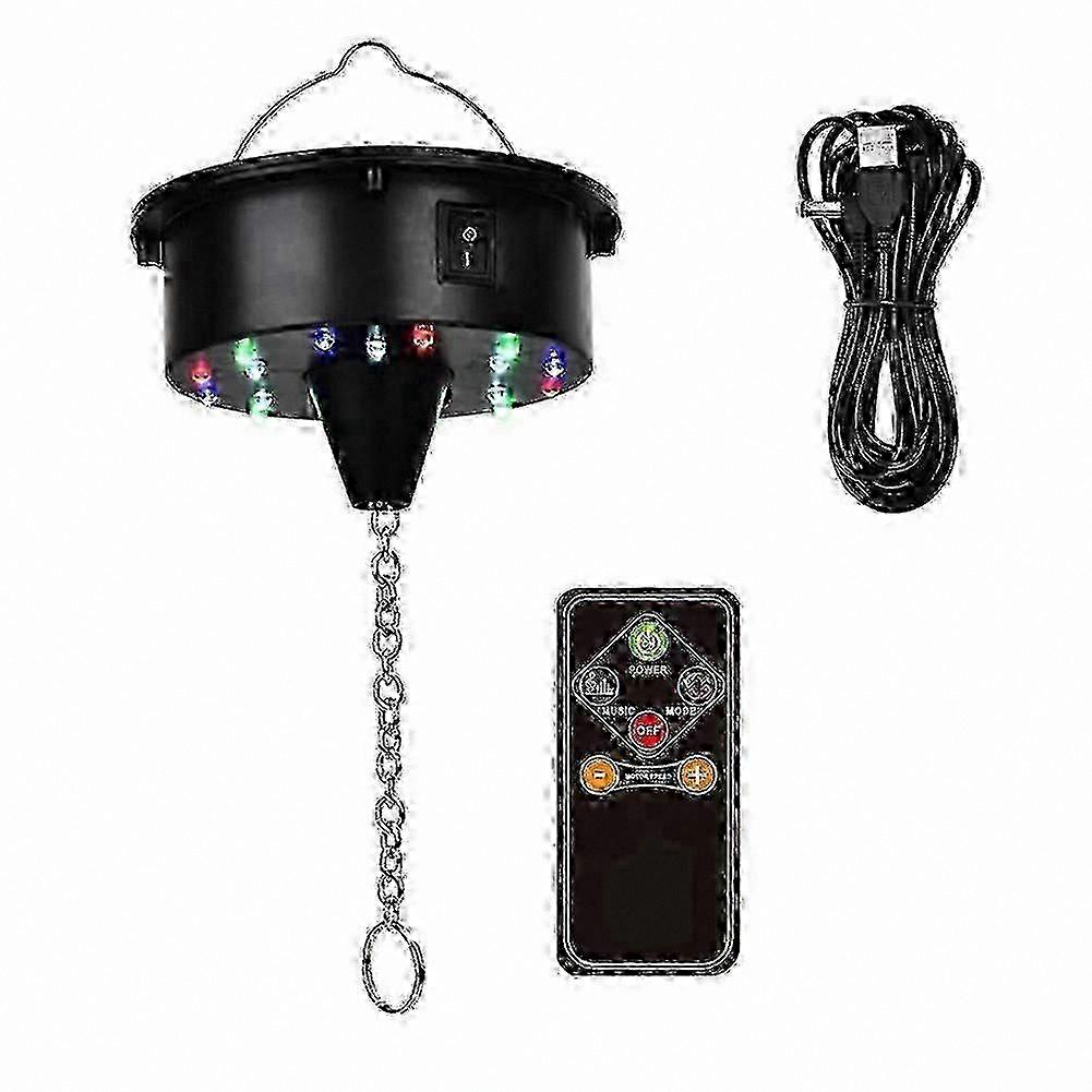 LED Disco Ball Rotator with Remote, 18 Lights for Mirror Balls 12-24 Inches (Motor Only)