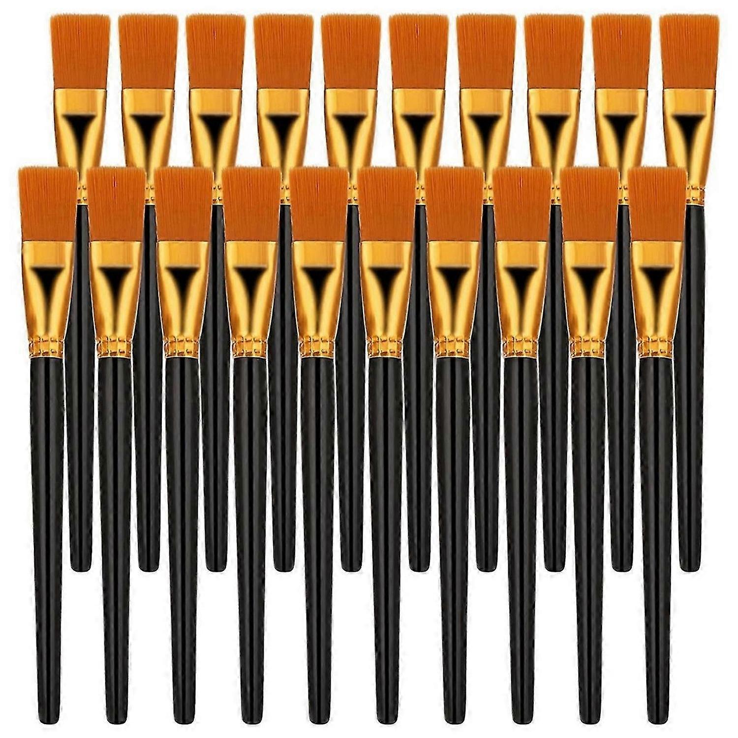 20 Pcs Flat Brush Set, Big Paint Professional Brushes