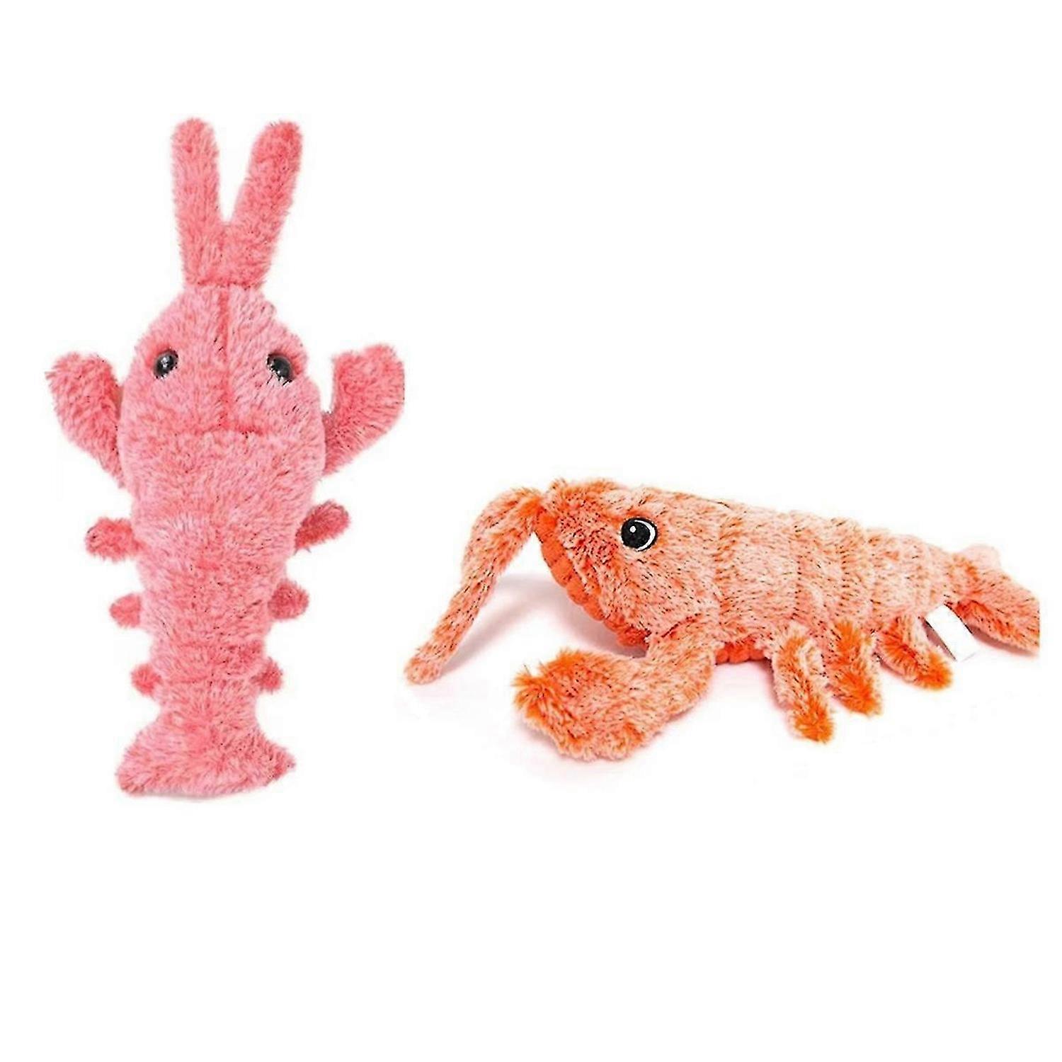 Electric Jumping Cat Toys Simulation Lobster Dog Toy USB Charging with Catnip Plush Cat Toy, Pet Dog Cats Stuffed