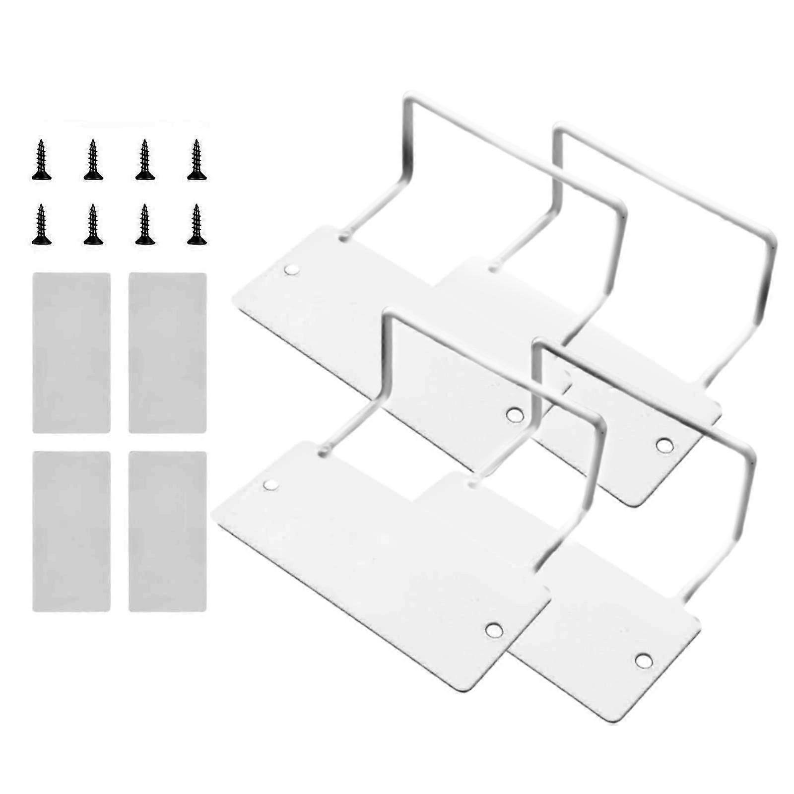 Set of 4 Universal Bed Mattress Stopper Tool Secures Hold For Various Bed Frame Types Mattress Retainer Bar Stabilizers  White