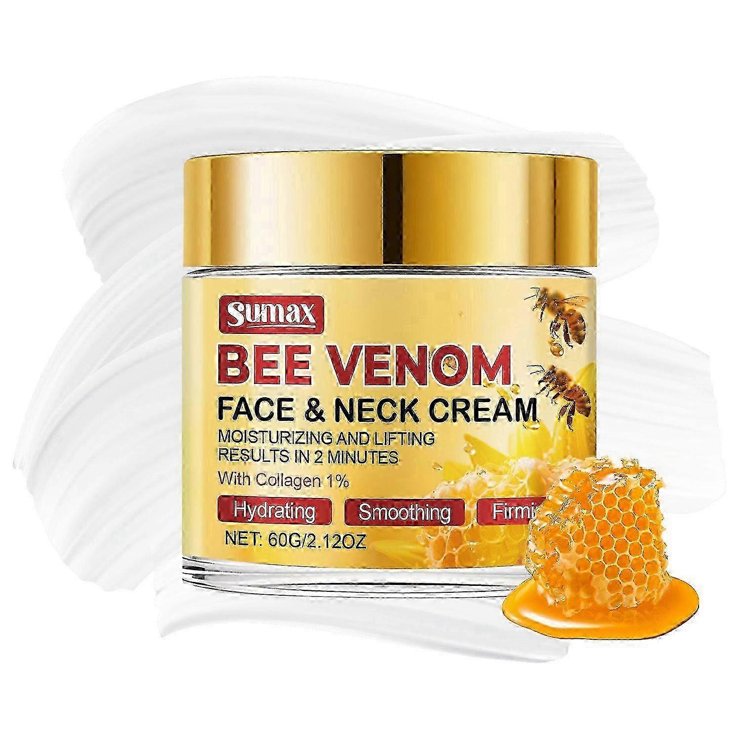 كريم Bee Venom للوجه والرقبة ، كريم إزالة التجاعيد بسم النحل ، كريم شد Bee Venom المضاد للشيخوخة ، Moirturizing ، مرطب ، كريم شد وشد سم النحل