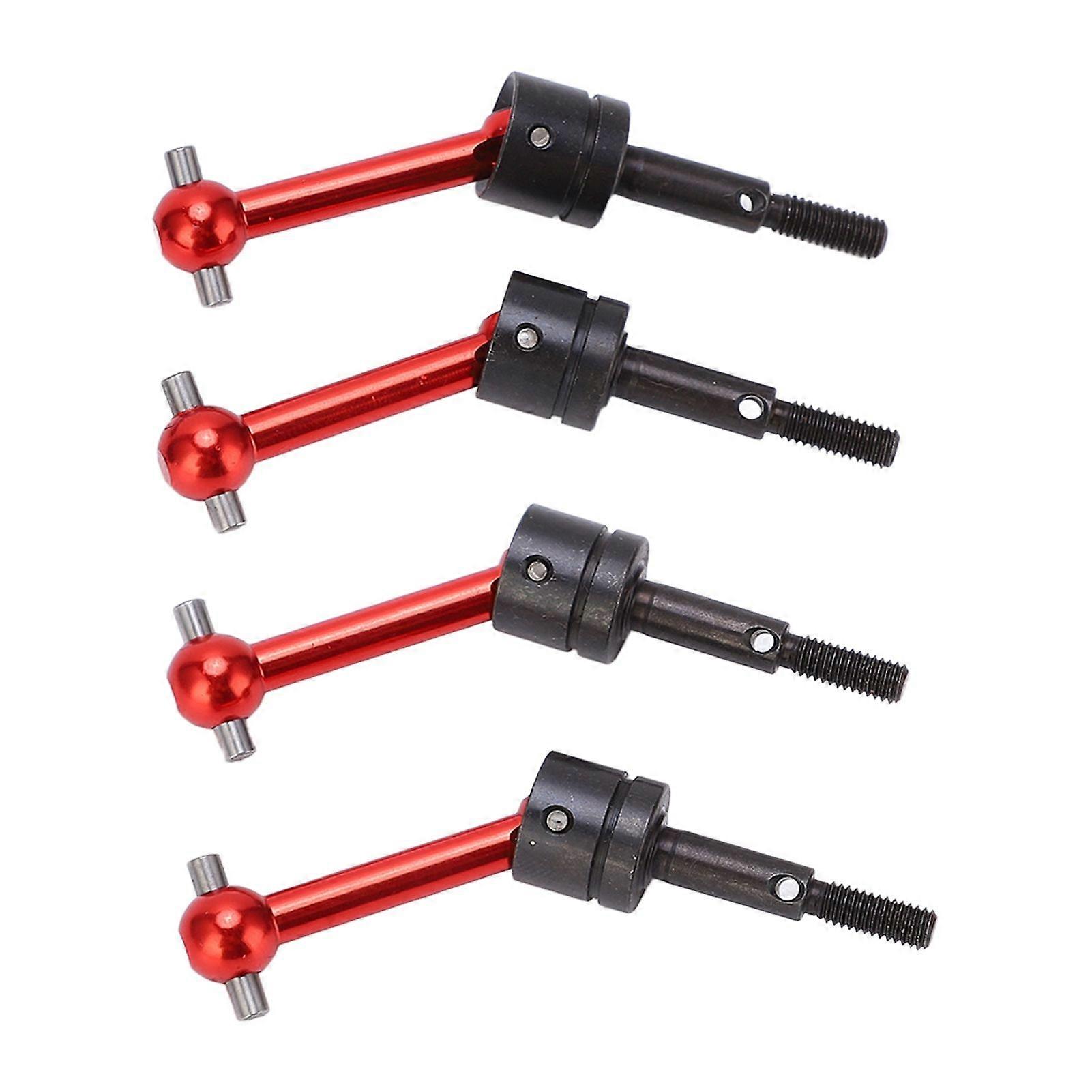 4Pcs Metal Universal Drive Shaft CVD 70mm for Tamiya TT02 1/10 RC Car Upgrade PartsRed