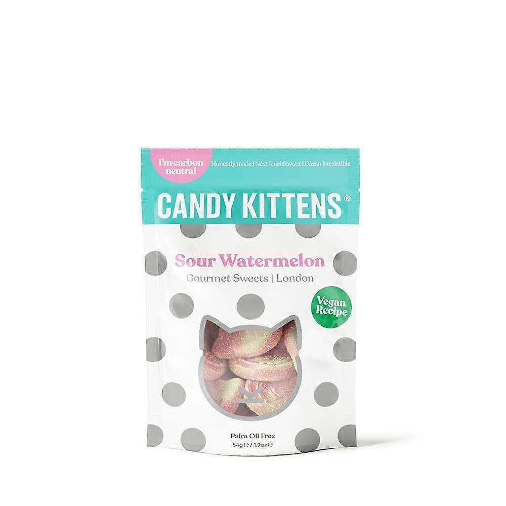 Doces Veganos de Melancia Azeda Candy Kittens 54g - Pacote com 12
