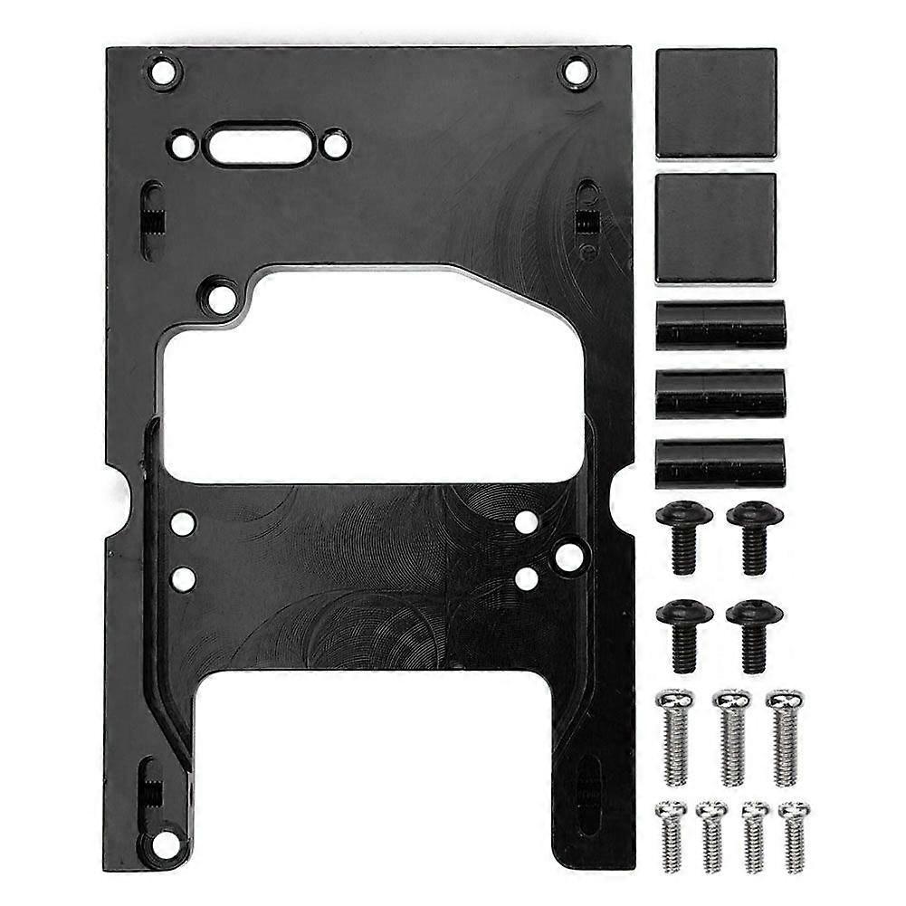 For WPL System 1:16 RC Car Metal Steering Engine Servo Fixing Base Mount Bracketblack