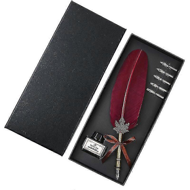 Stylo plume rétro classique de style européen ancien, stylo à plume, ensemble de bouteilles d'encre, coffret cadeau