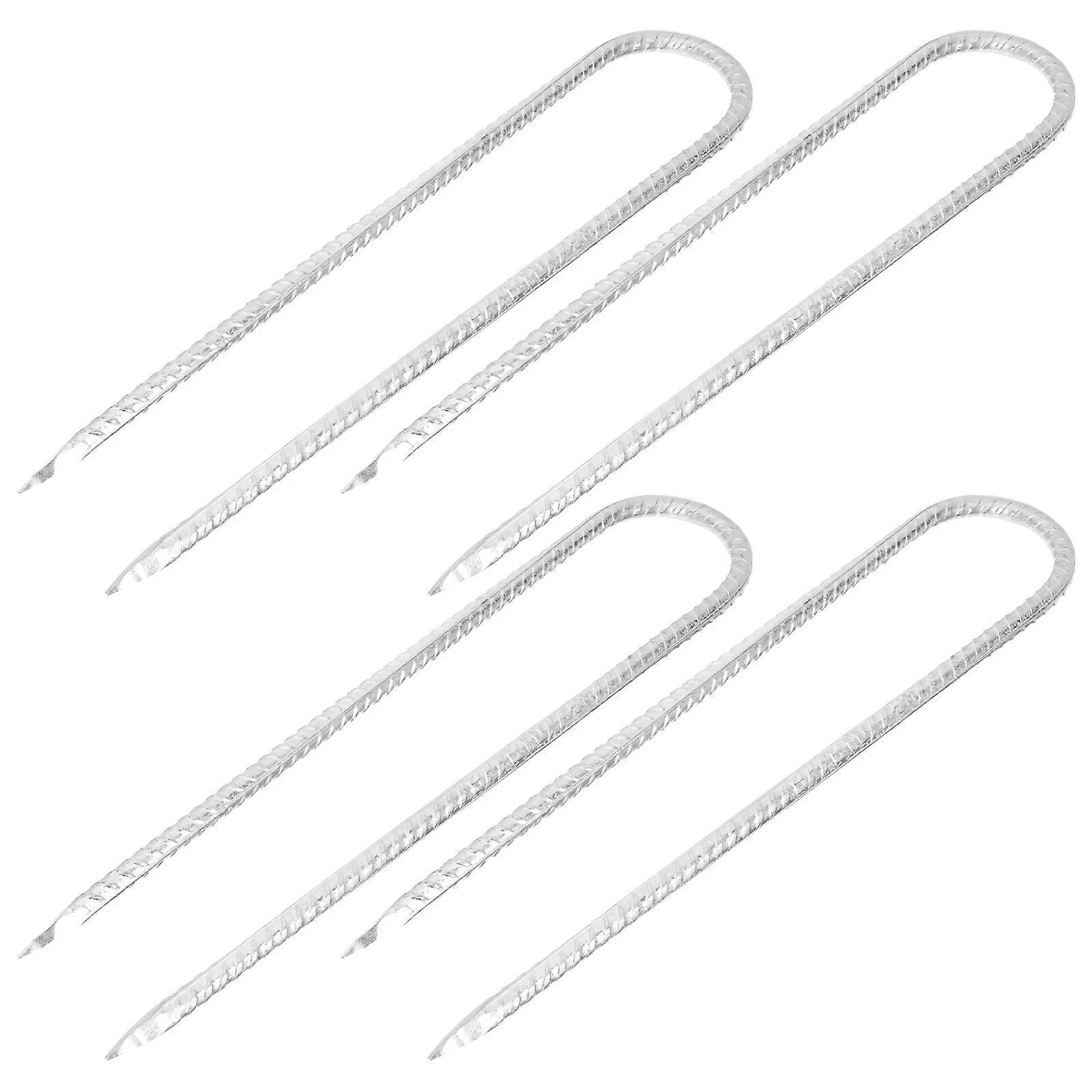 Steel Ground Nail U-Shaped Trampoline Fixing Tool for 4Pcs Pegs