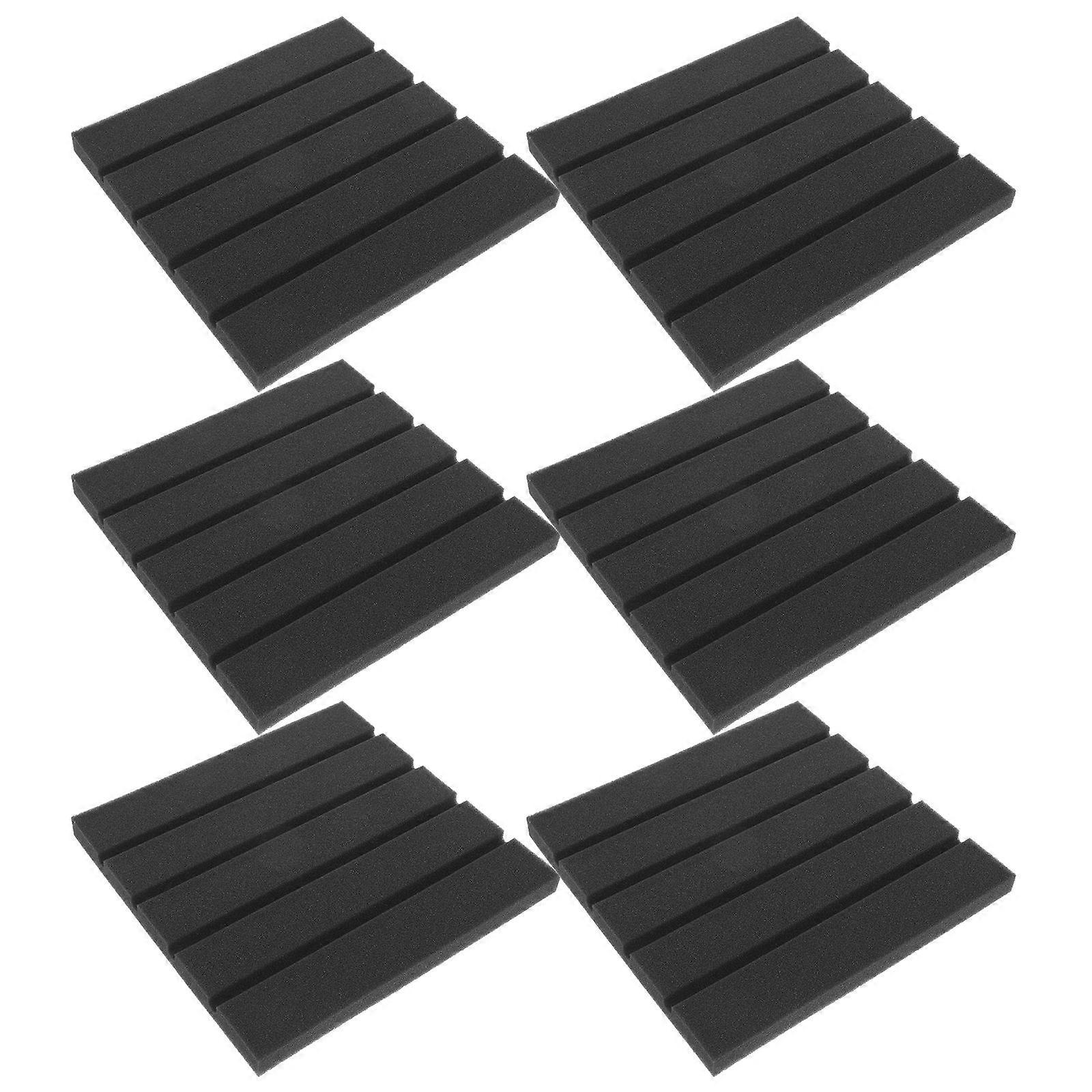 Sound Proof Panels Acoustic Panel for Sound Absorption 12Pcs Black Flame-Retardant