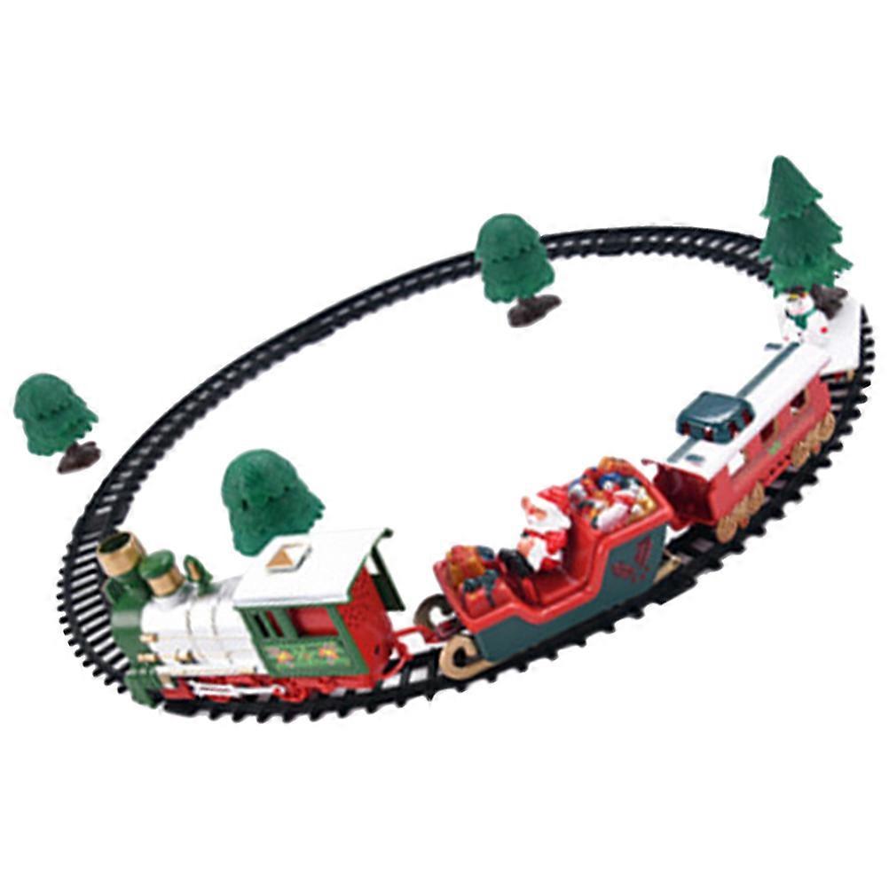 Electric Christmas Train Toy Small Train Toy with Track for Playing 1Set Plastic