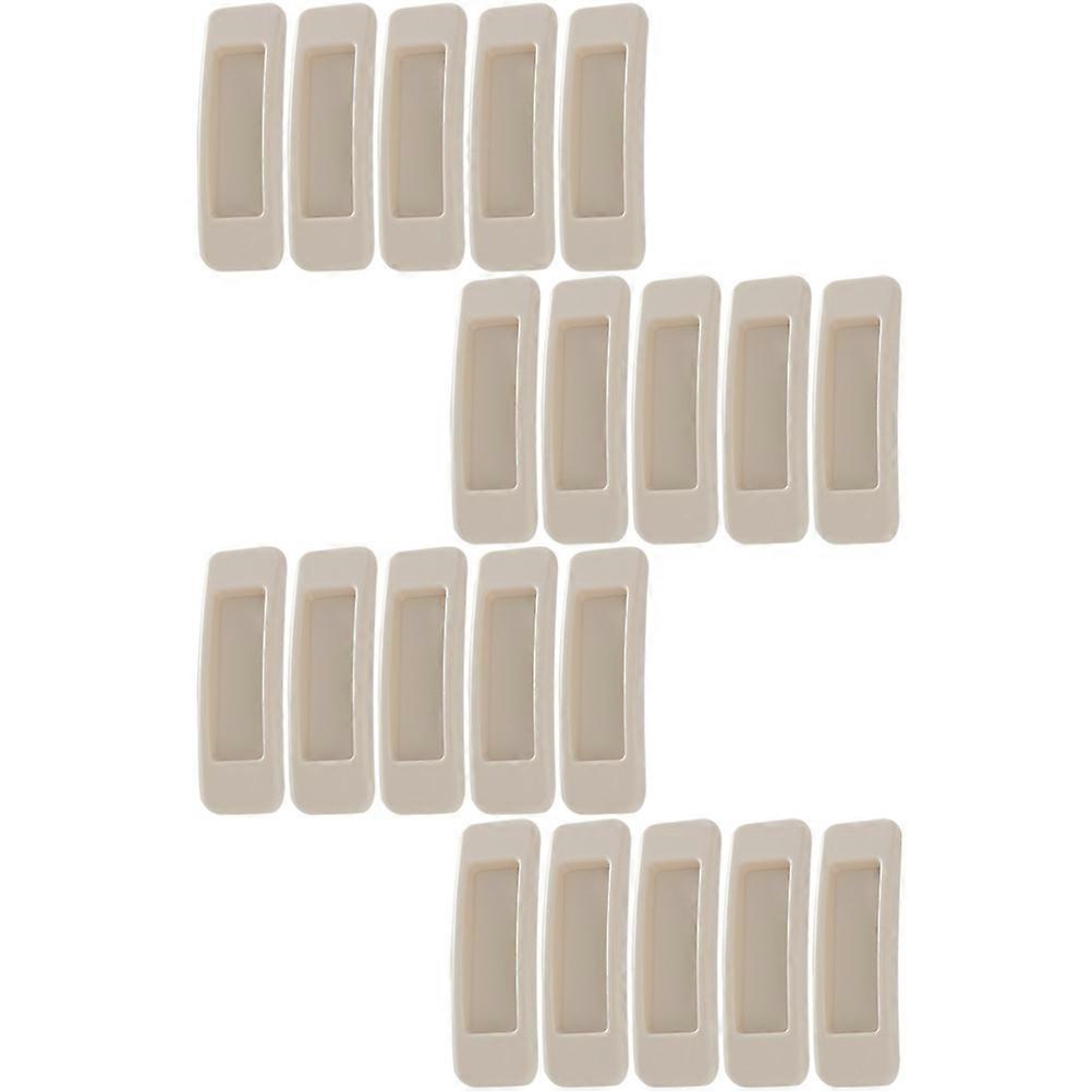 Stick on Cupboard Pull Handles Adhesive Handle for Window Use 20Pcs ABS Khaki