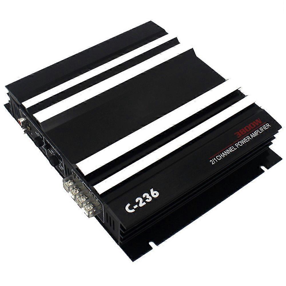 2-Channel Car Audio Amplifier 3800W High-Power Amp. Two-Way Stereo Power Amplifier