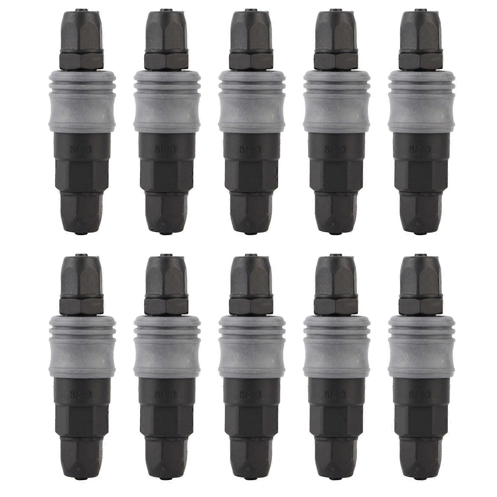 10PCs Plastic Steel Quick Connector C Type SpPP Self Locking Mechanical Accessory for 8 / 10 / 12mm PU Pipe(8mm20 )