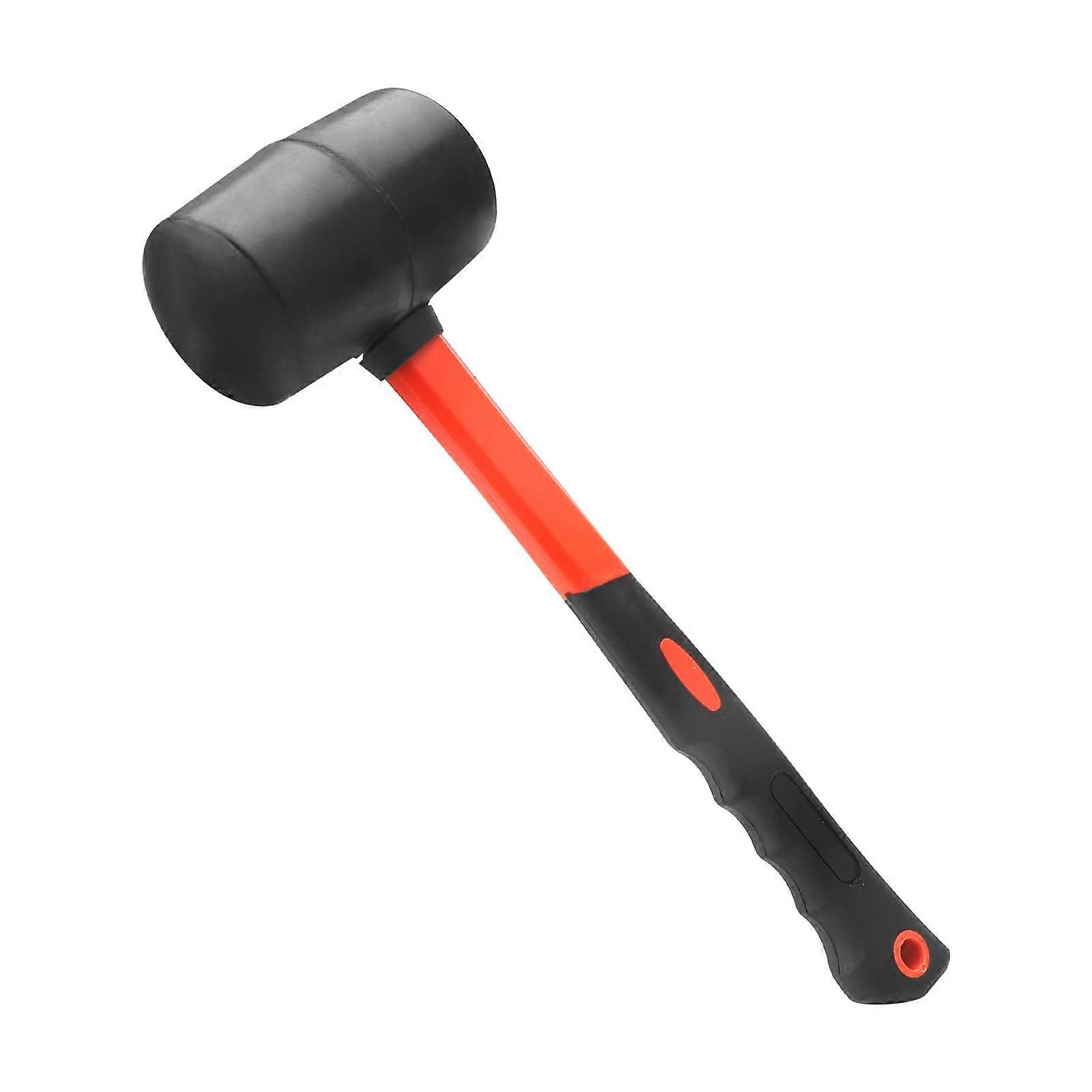 Rubber Mallet Hammer 450g Dead Blow Fiber Shaft Tent Pegs Camping Mallet For Tiling And Bricklaying