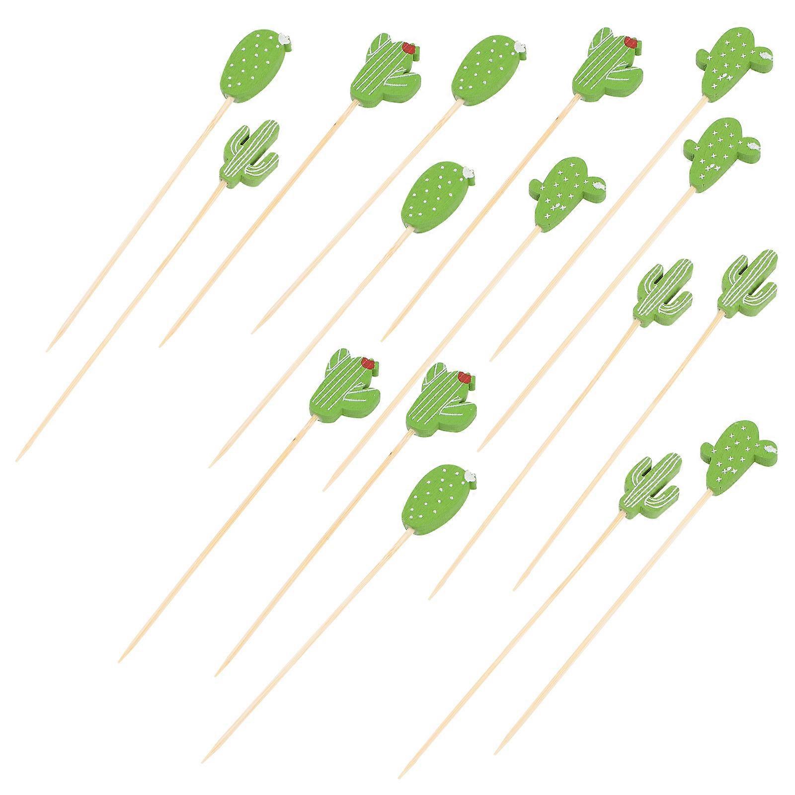 Cocktail Picks Cactus Fruit Picks for 100Pcs Use