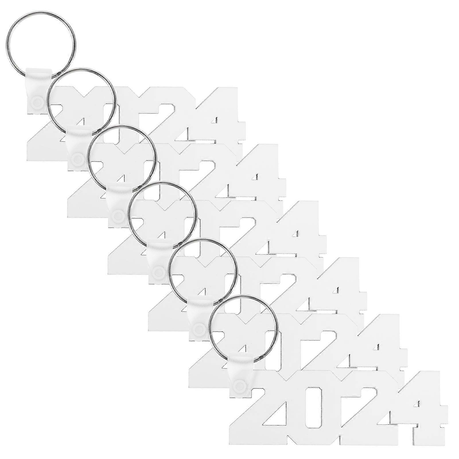 Heat Transfer Sublimation Blanks 2024 Sign Keychain DIY Decoration 12Pcs