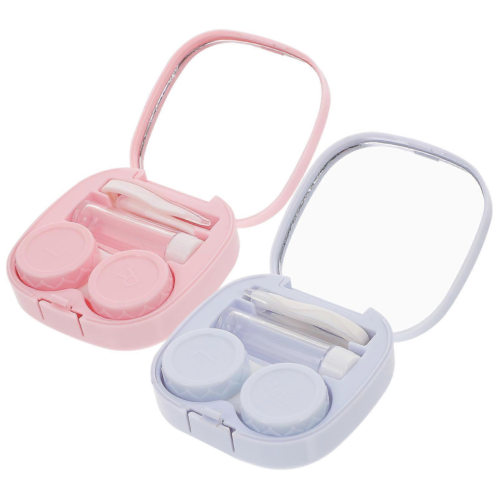 Plastic Contact-Lens Case for Daily Use 8Sets Portable Contacts Holder
