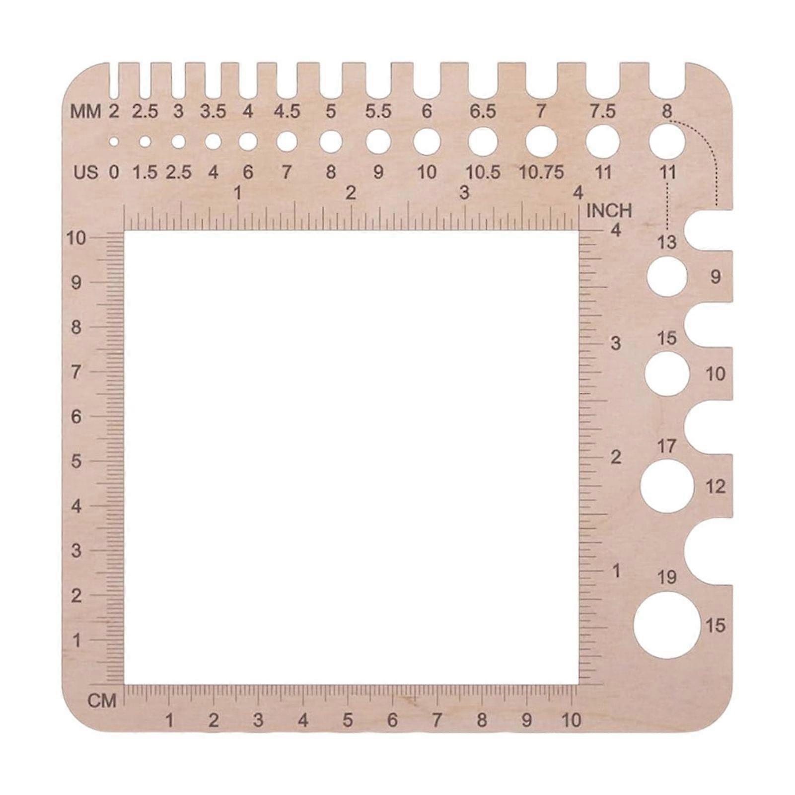 Knitting Needle Gauge Ruler Crochet Hooks Ruler A