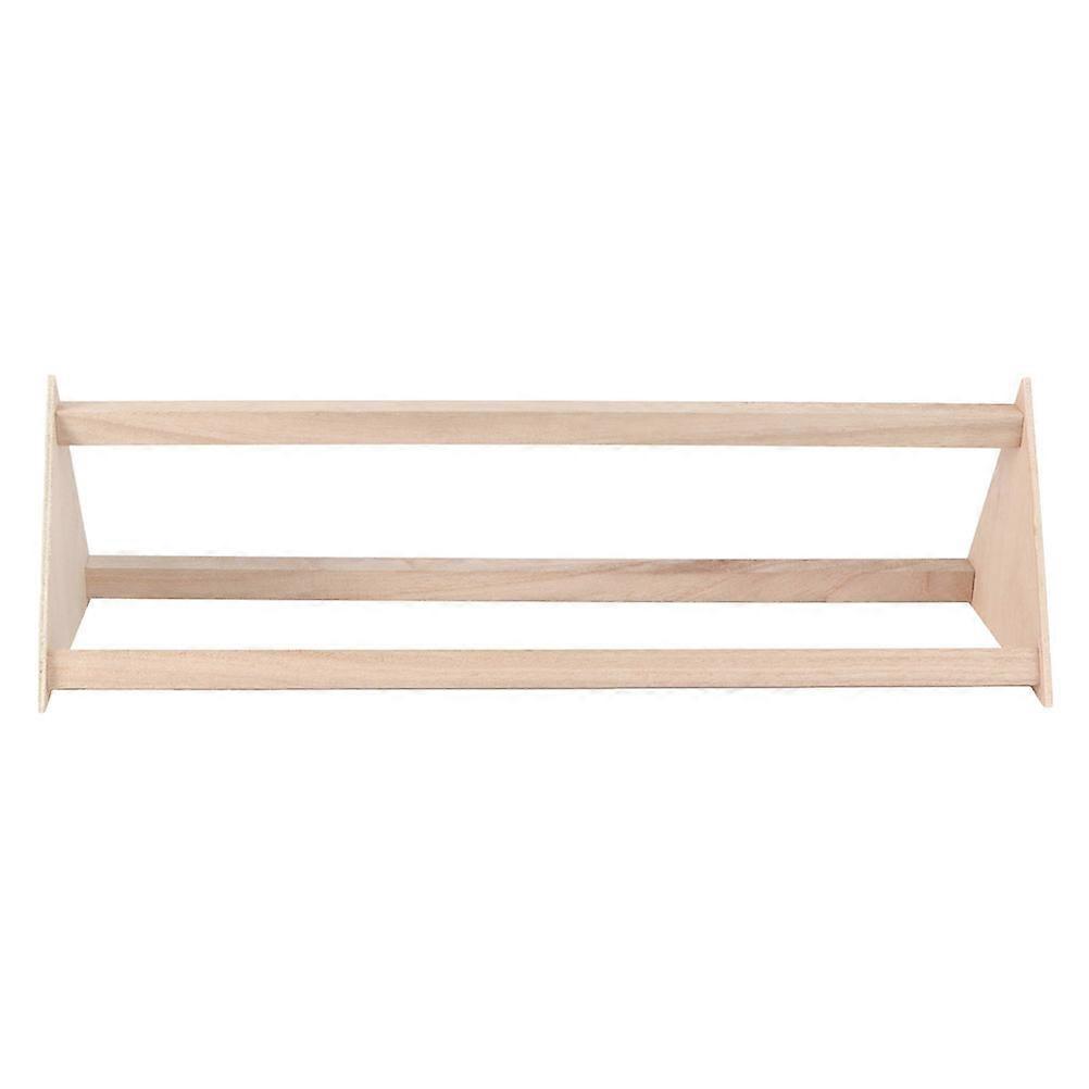 Durable Rectangular Bird Perch Stand Constructed From Wood Suitable For Chick Chicken Budgies 2Pcs