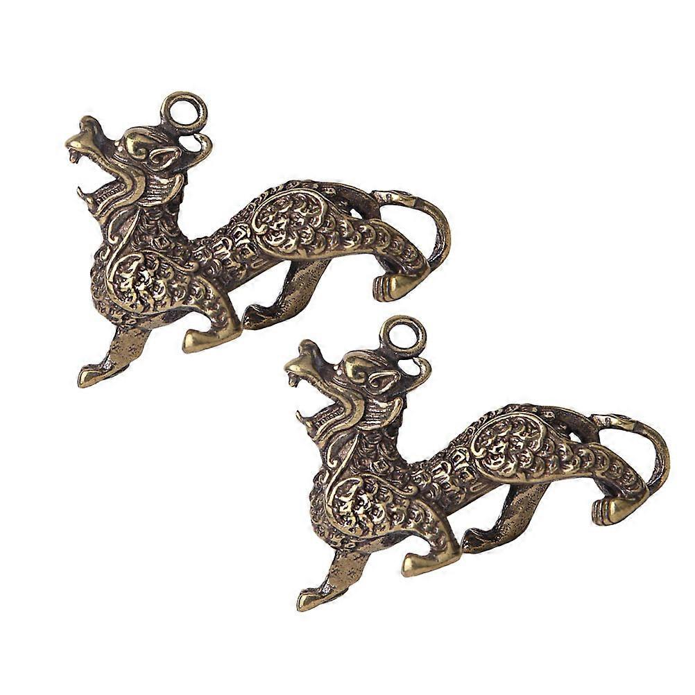 Small Brass DIY Decor 2Pcs Traditional Chinese Shape Suitable For Daily Use Home Decoration
