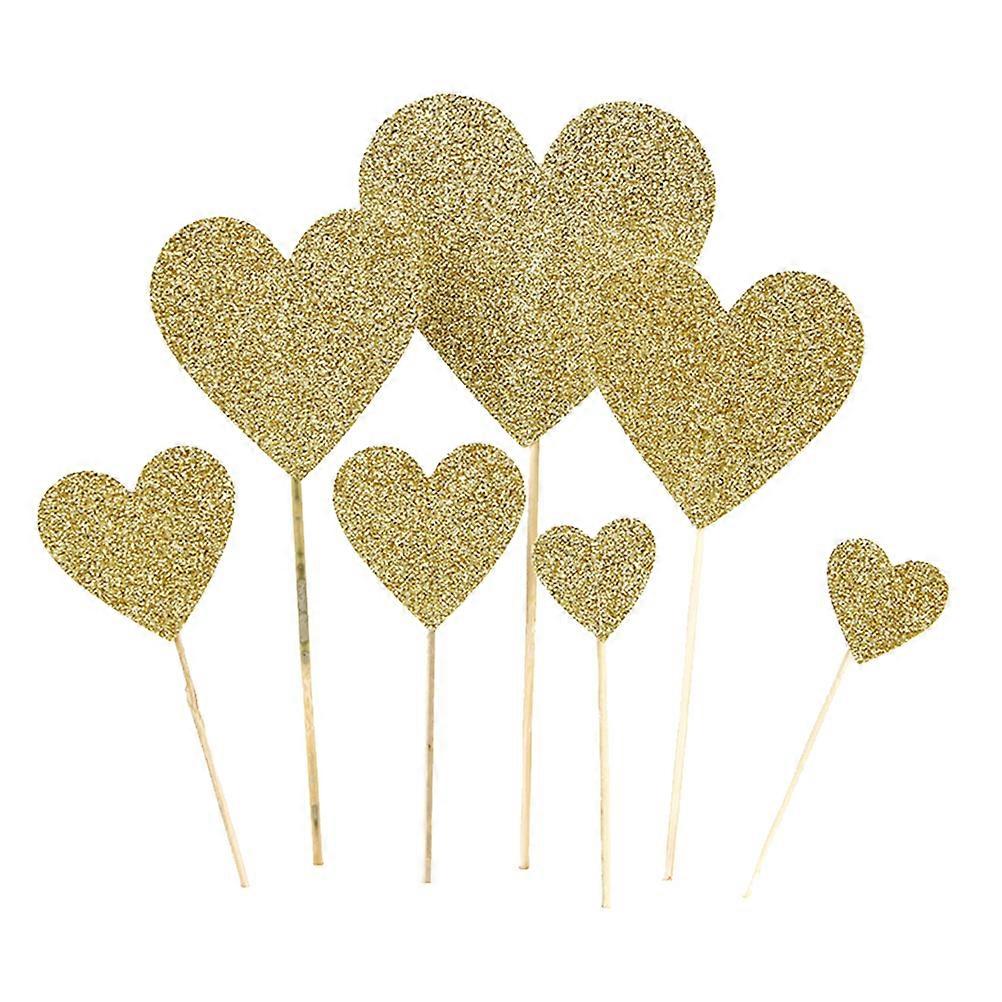 Love Heart Cake Picks for Decoration 14Pcs Material
