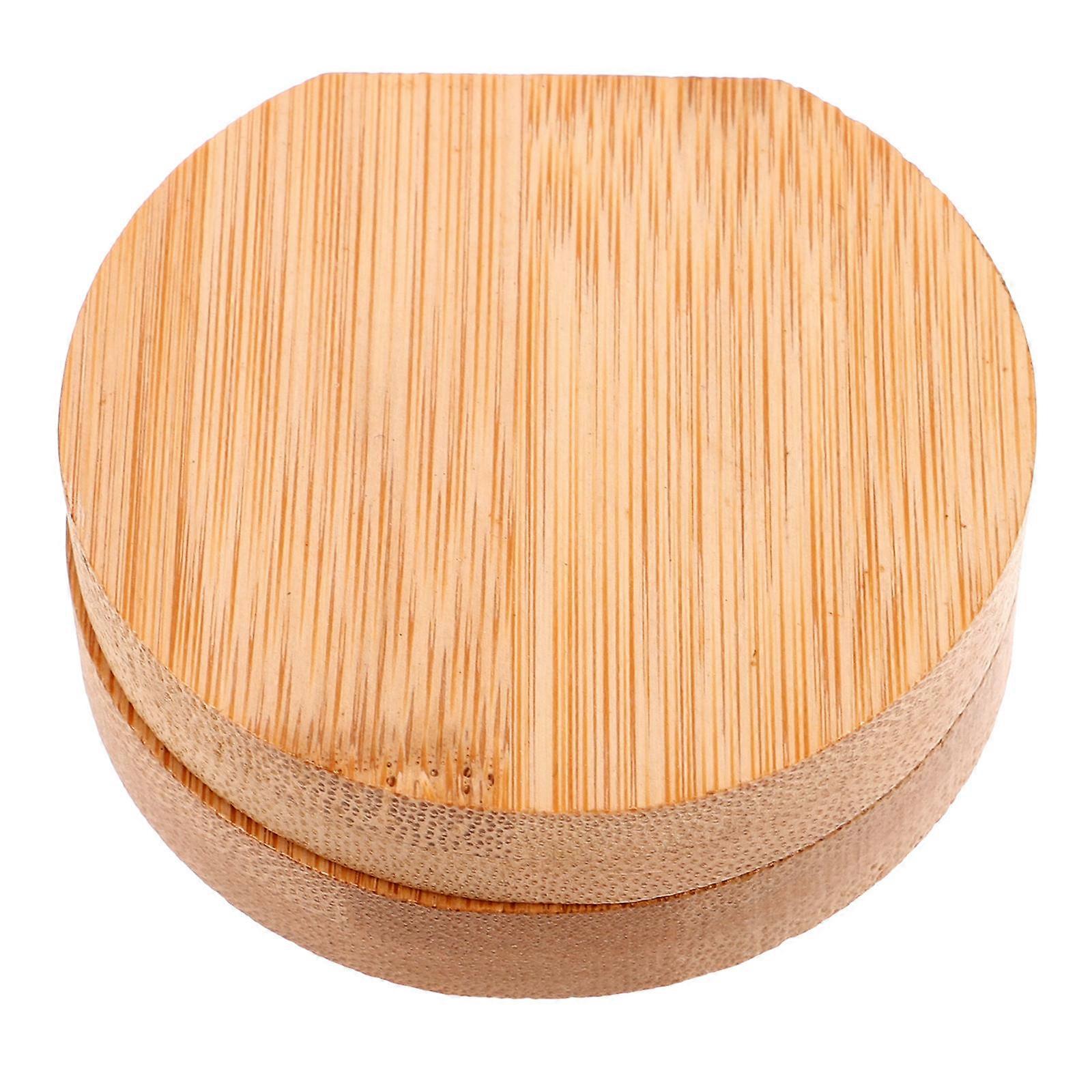 Portable Makeup Mirror Bamboo Pocket Mirror for Makeup Use 2Pcs Compact Design