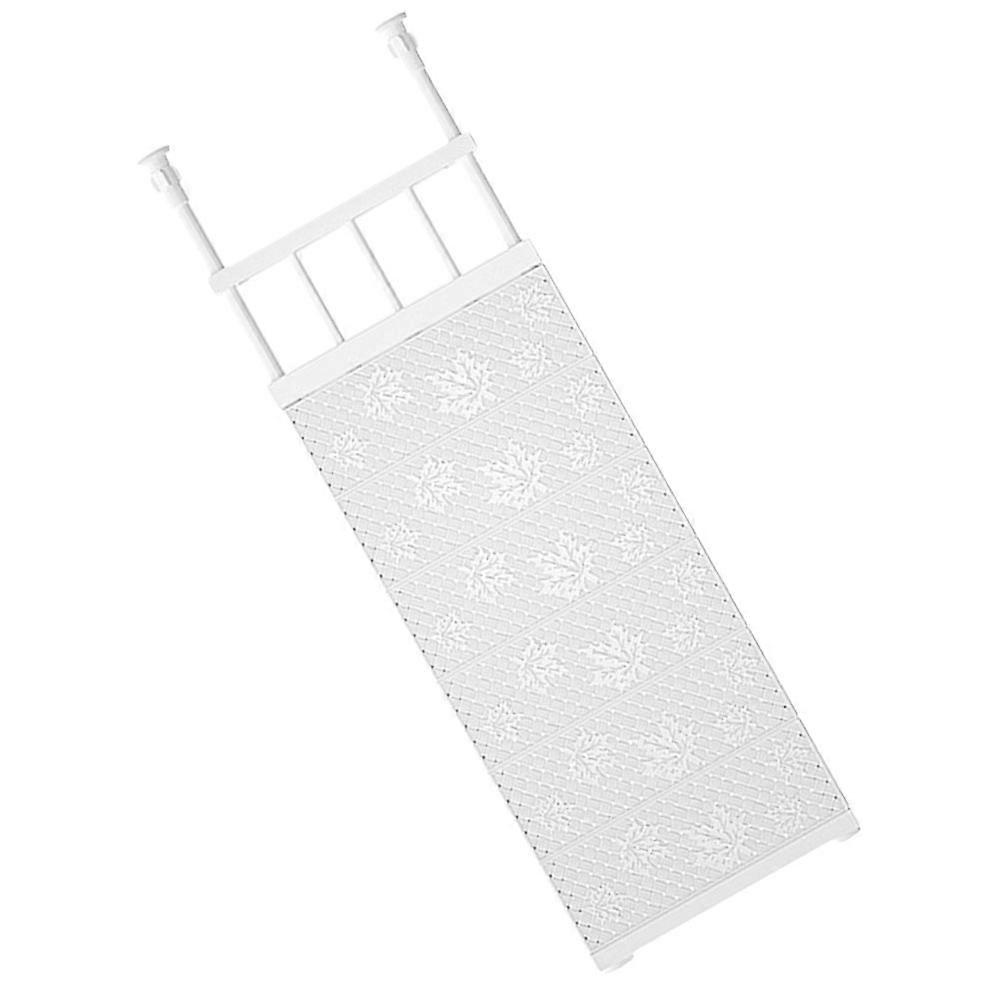 Storage Rack Wardrobe Shelf for Storage Use 2Pcs White Retractable Bracket