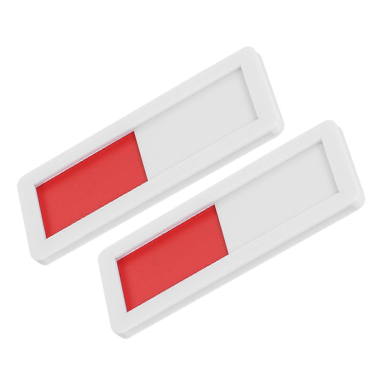 Black Self Adhesive Door Privacy Indicator Sign 3.9X1.6X0.2in Room Status Display 2Pcs