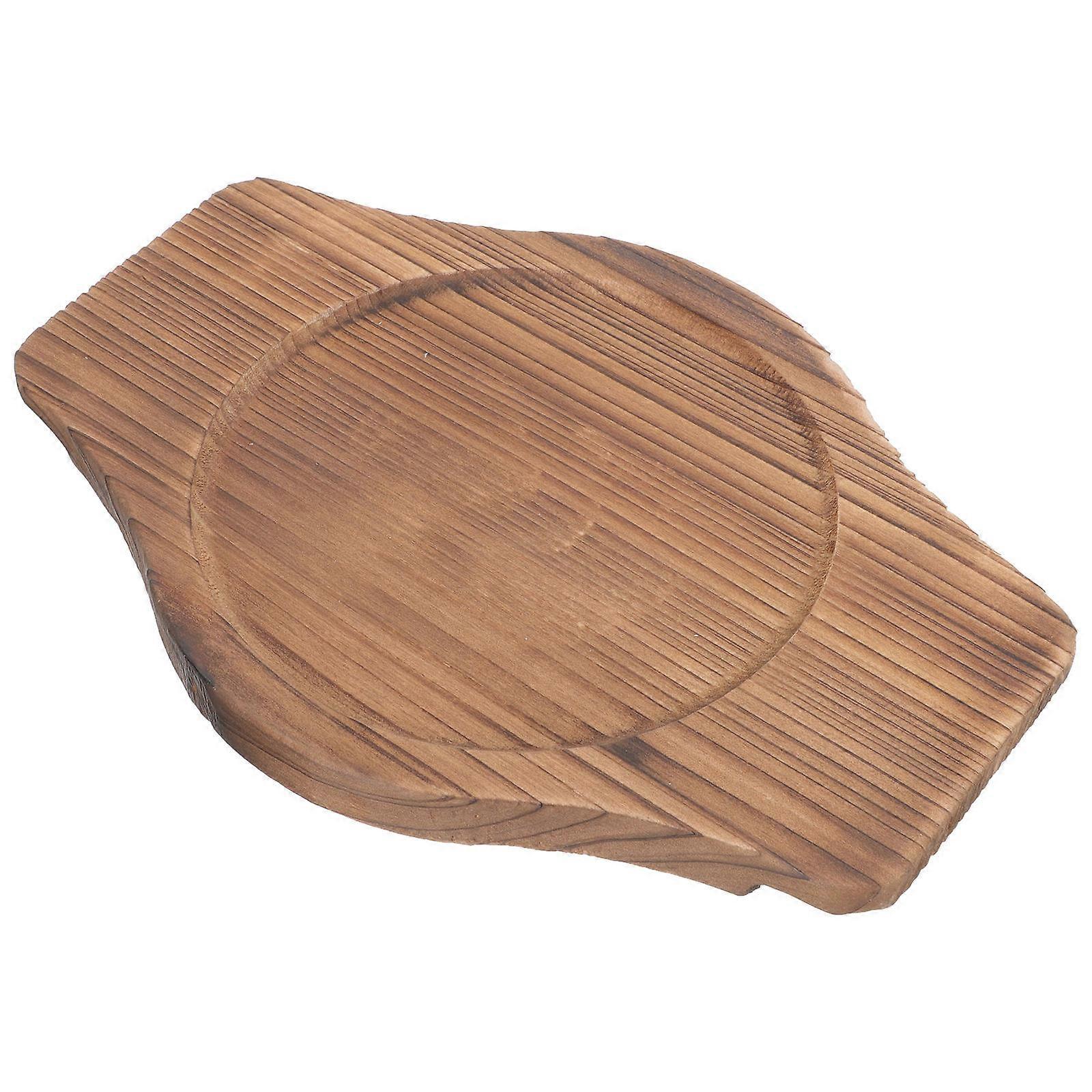 2Pcs Brown Casserole Tray Thickened Pot Base Tray for Home Use