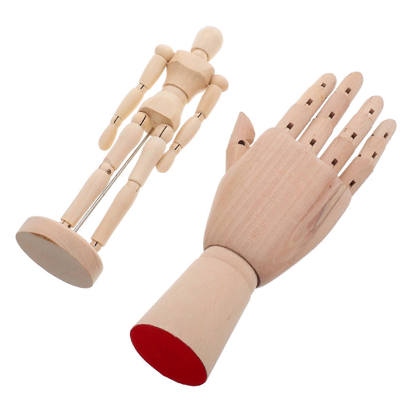 Artist Figure for Drawing with 8Pcs Wooden Sketching Models