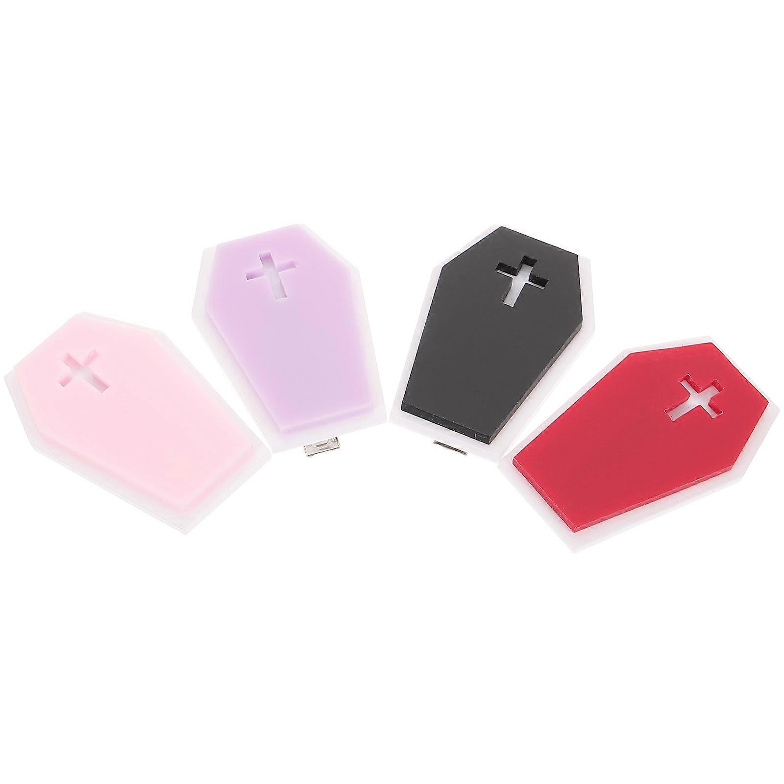 مشابك شعر نعش 4 قطع كرنفال للفتيات في سن المراهقة نظرة ملونة متنوعة