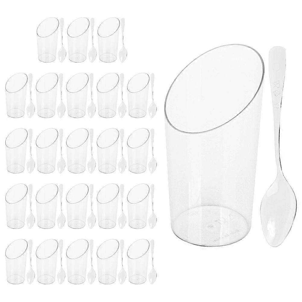 Mini Dessert Cups Multi Function Mousse Cups Hotel Use Material 4X4X8.5CM Serving Desserts 24 Sets