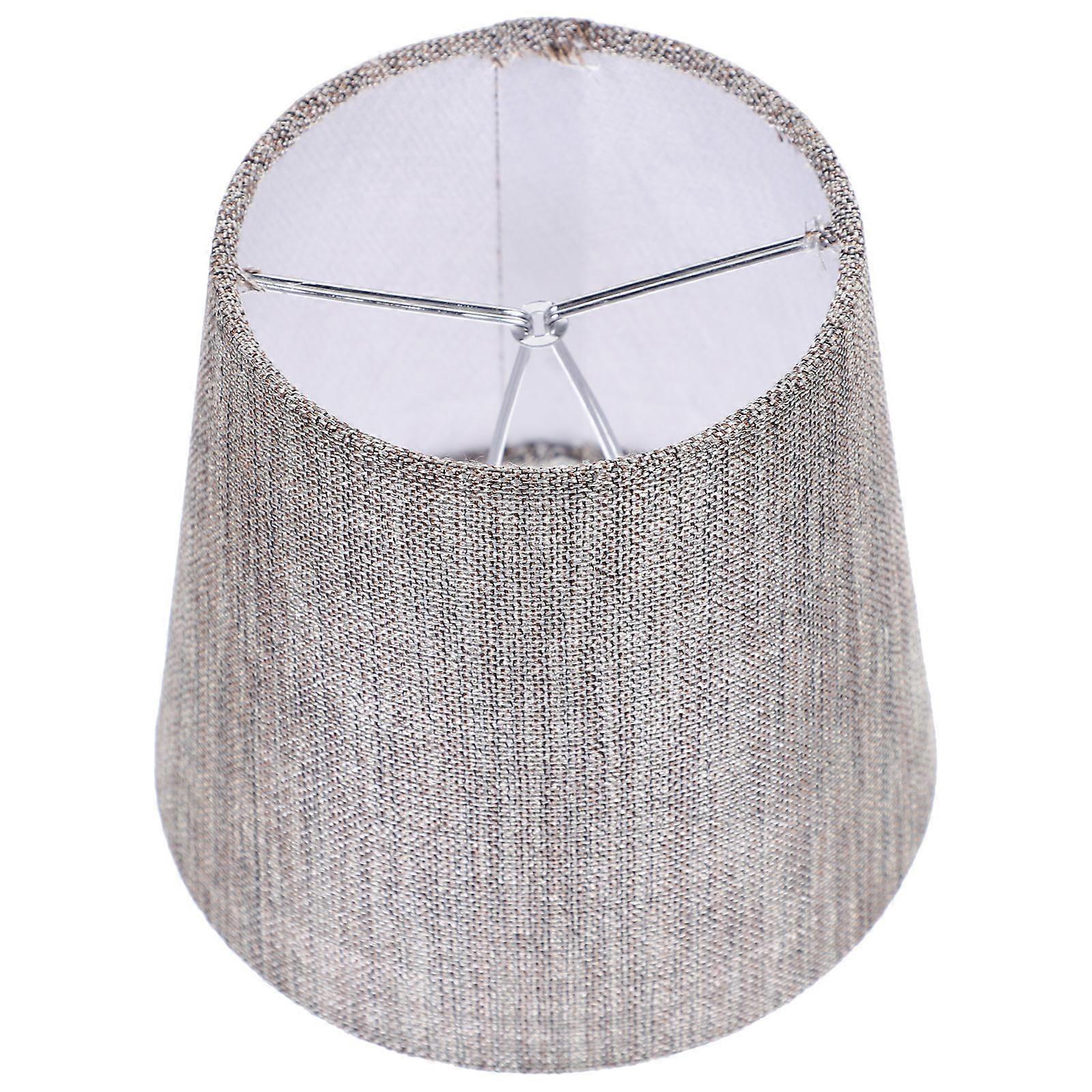 Table Lamp Cover Fabric Lamp Shade for Decor Light Brown 4Pcs Set