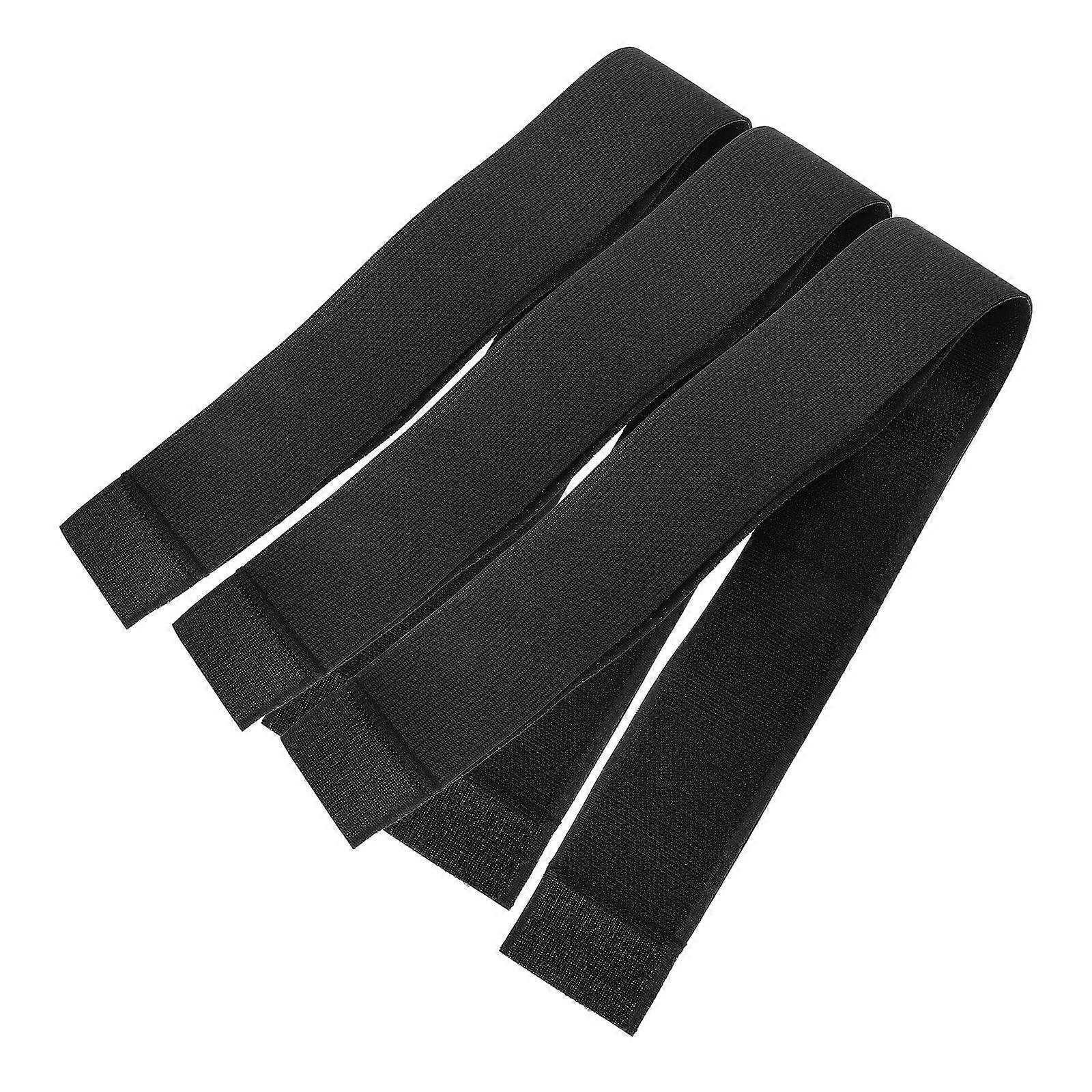 3Pcs Elastic Strap Polyester Luggage Straps For Car Trunk Organization Black Securing Items And Storage Maximization