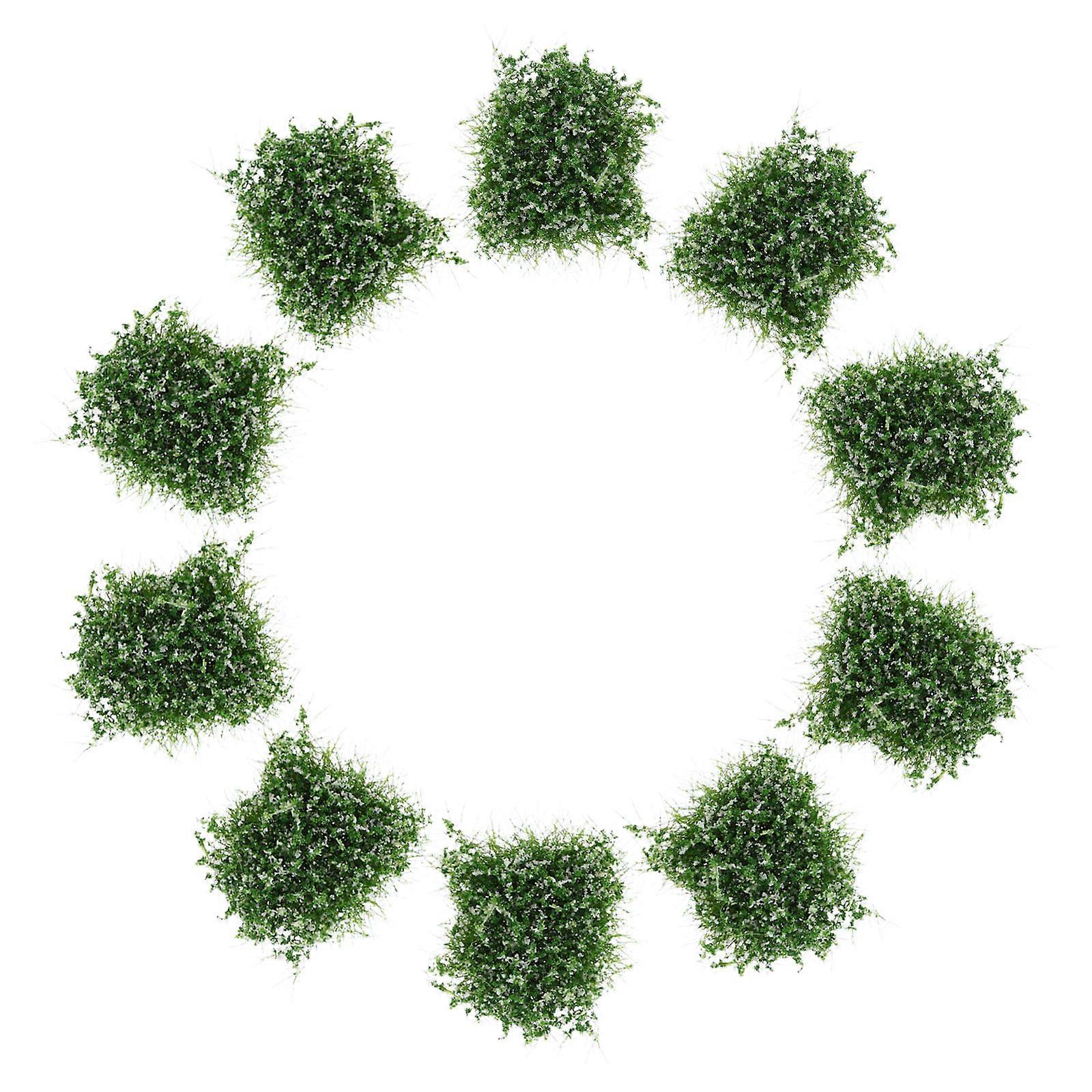 Artificial Grass Clusters White Model Train Grass Tufts for Outdoor Decor 50Pcs