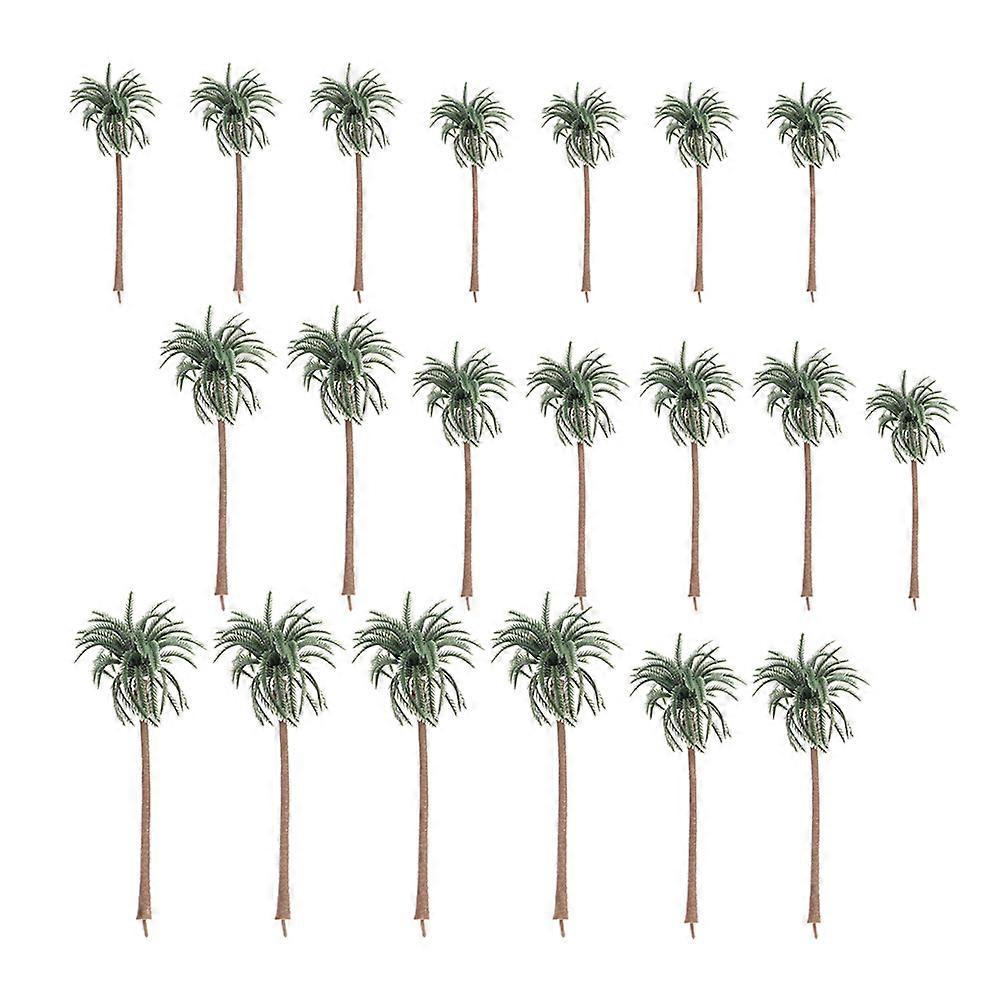 Realistic Small Coconuts Tree Model For DIY Activity Mini Landscape 20Pcs Olive Green