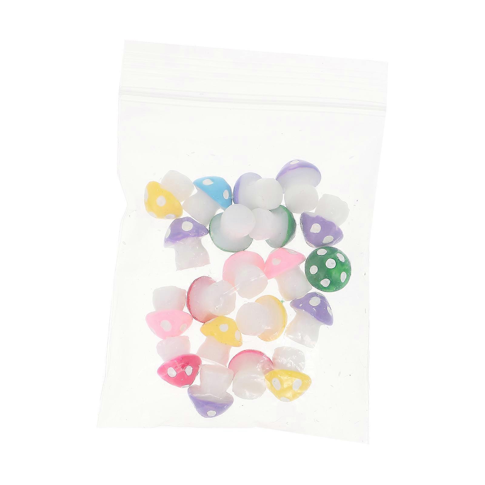 Assorted Color Resin Mushroom Decor for Fairy Garden 40Pcs Set