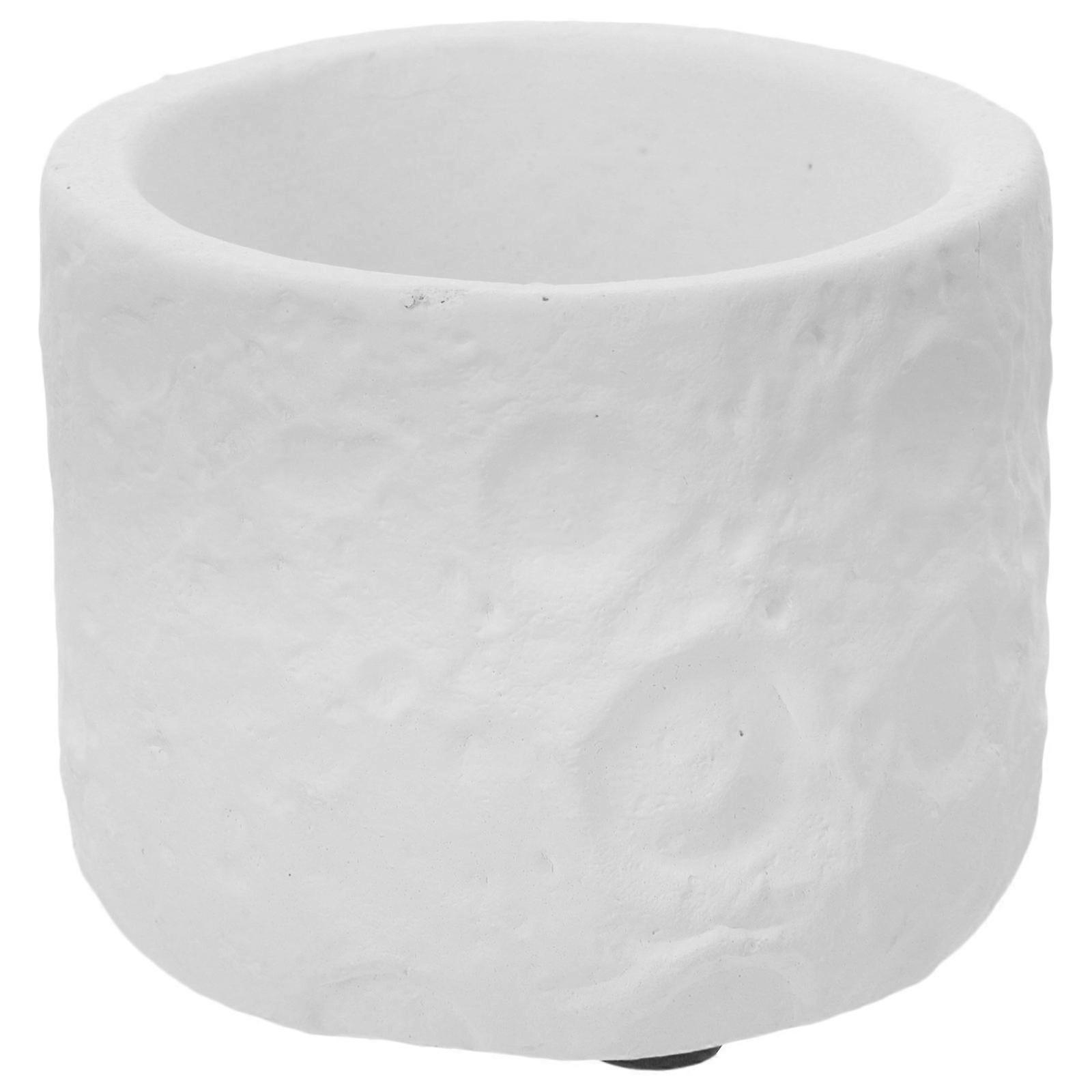 Moon Shape Cement Candlestick Holder Ideal For Candle Enthusiasts And Home Decor With Storage Function 3Pcs