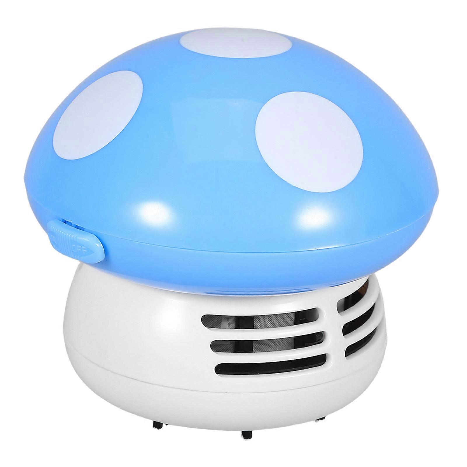 Mini Vacuum Cleaner Mushroom Tabletop Cleaner for Cleaning 3Pcs Blue