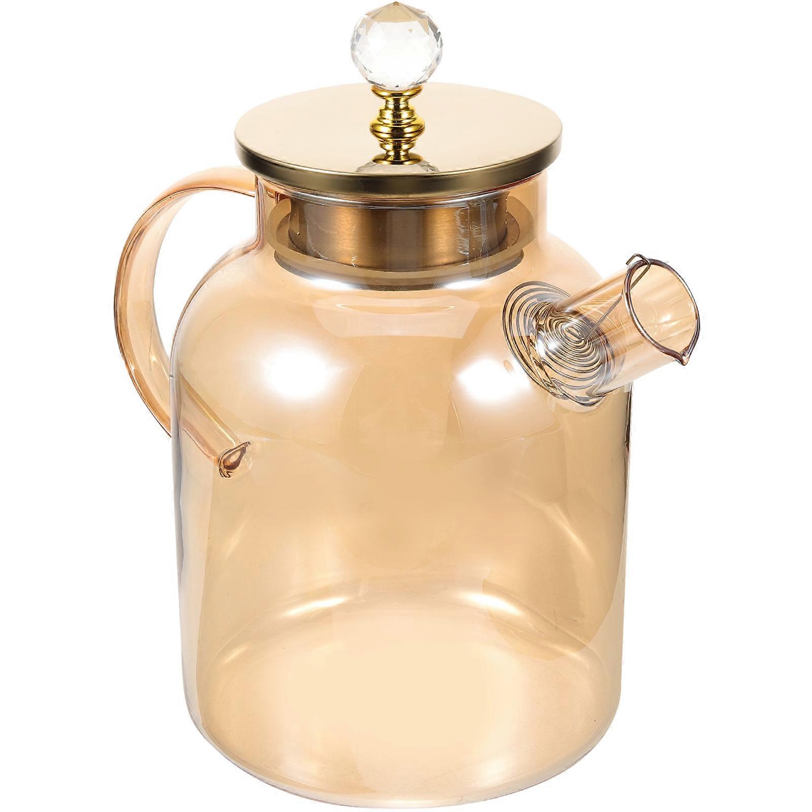 Glass Water Jug Cold Pitcher for Kitchen Use 2Pcs Orange