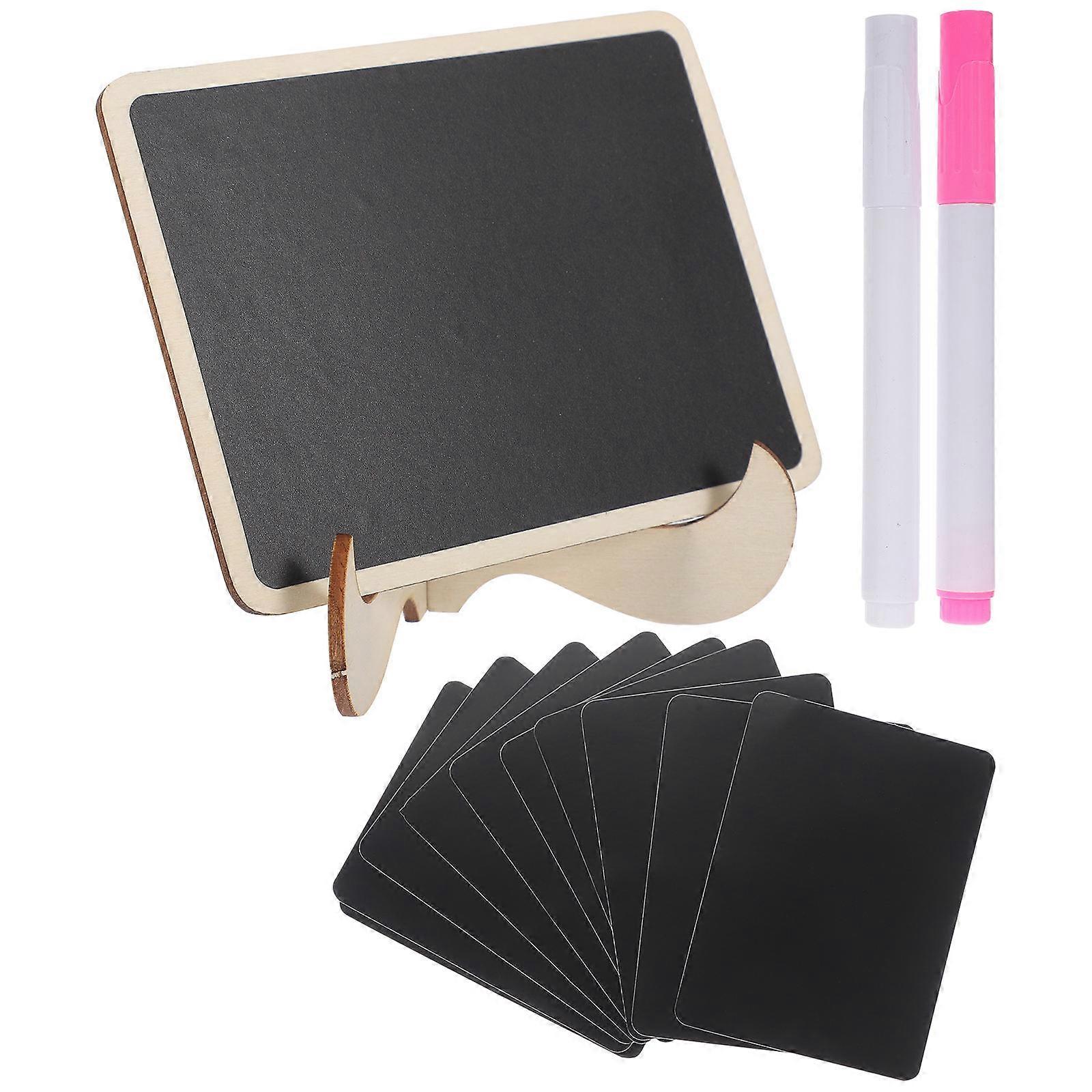 Mini Chalkboard Sign Multi-Purpose Blackboard for Daily Use 4Sets Black
