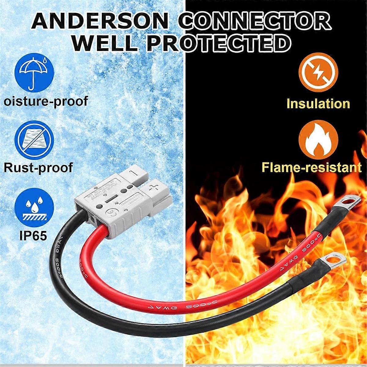 4 Pcs Battery Quick Connector for 50A Lifepo4 Battery