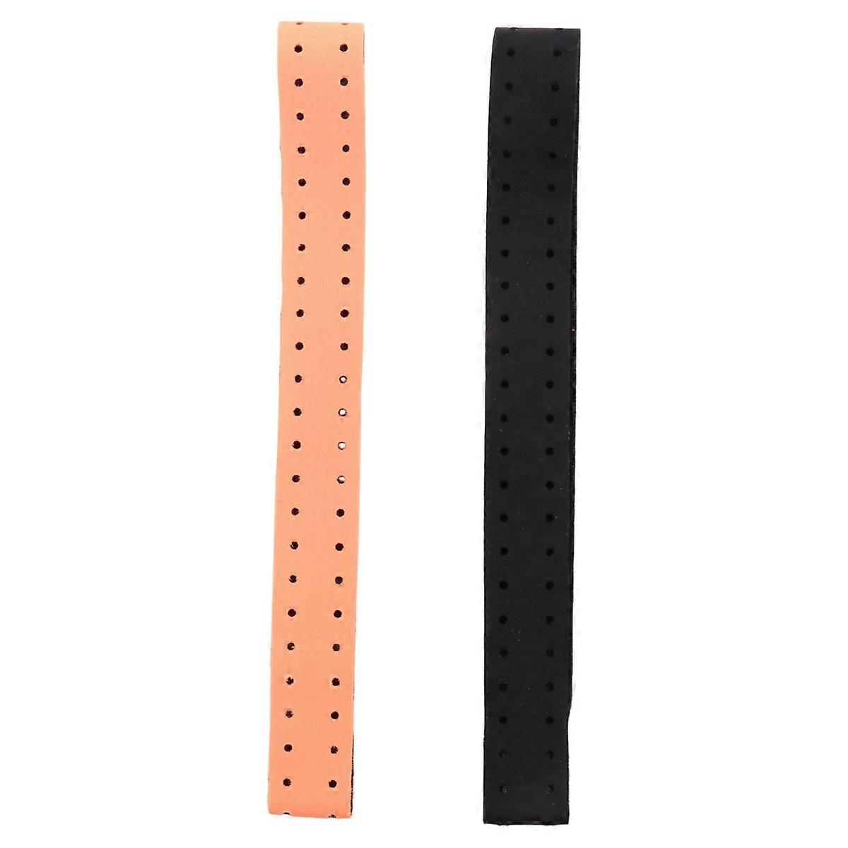 2Pcs Adjustable and Breathable Replacement Armband (Black+Orange)