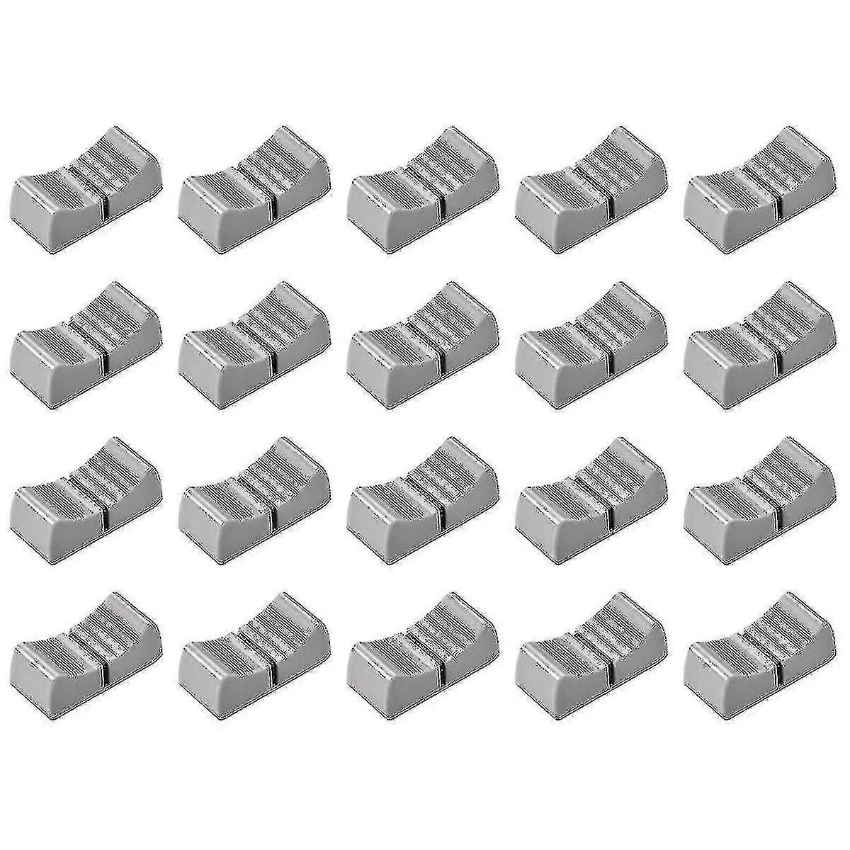 20-piece Console Mixer Slider Fader Knobs - Gray Knobs For Potentiometers