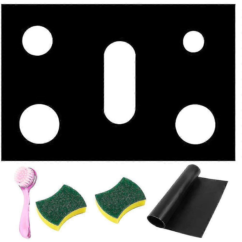 1pack Stove Cover For Gas Range Reusable Oven Liners For Bottom