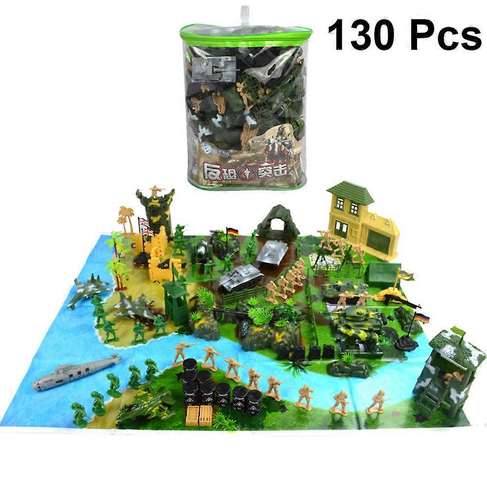 Military Model Set Soldiers Model for Simulation Toy with 390Pcs