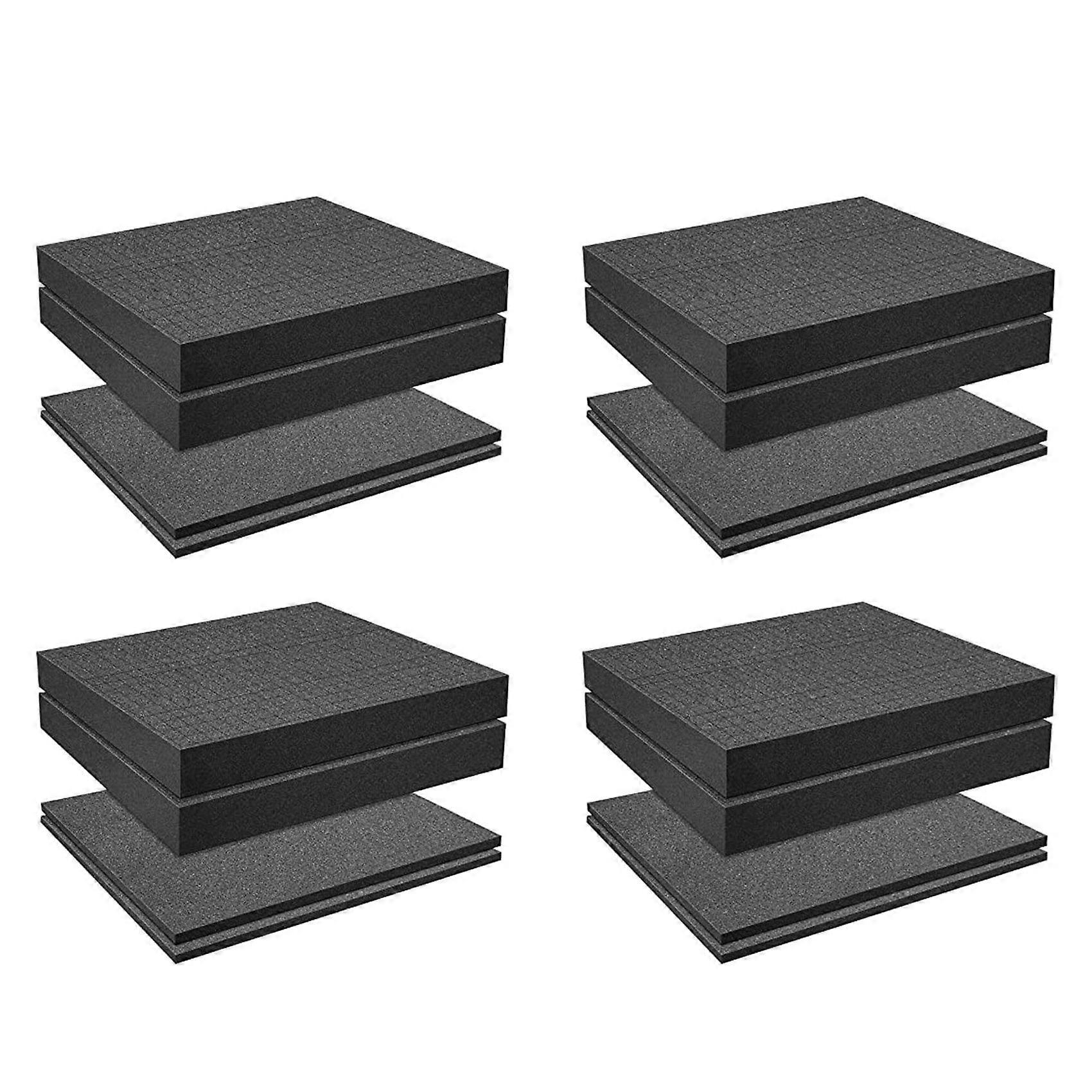 16 PCS Pick Apart Foam Insert - Pluck Pre Square Sheet Foam with Bottom Use for Board Game Box Cases Storage Drawer B